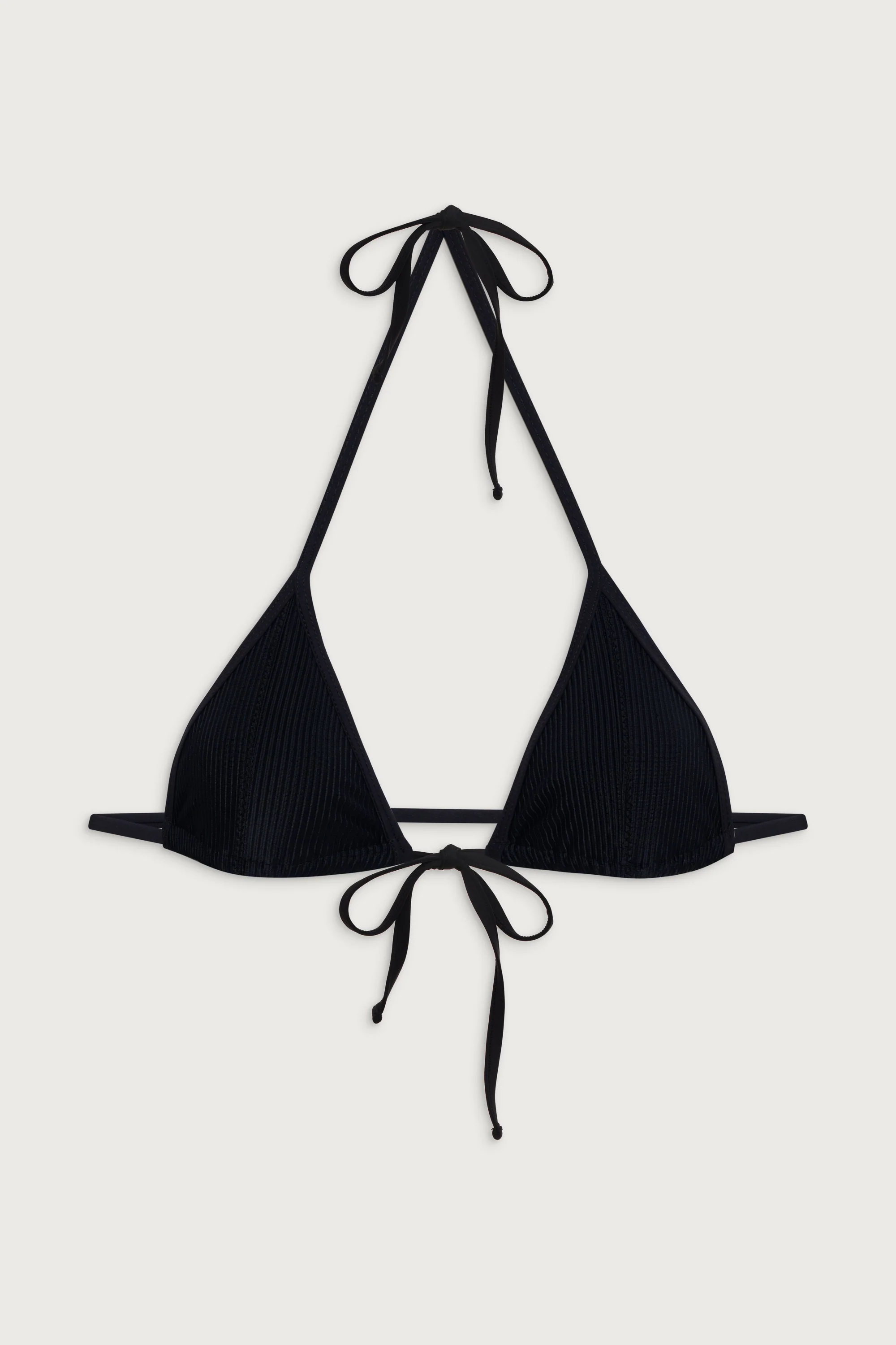 Coastal Micro Triangle Bikini Top - Black - Image 3