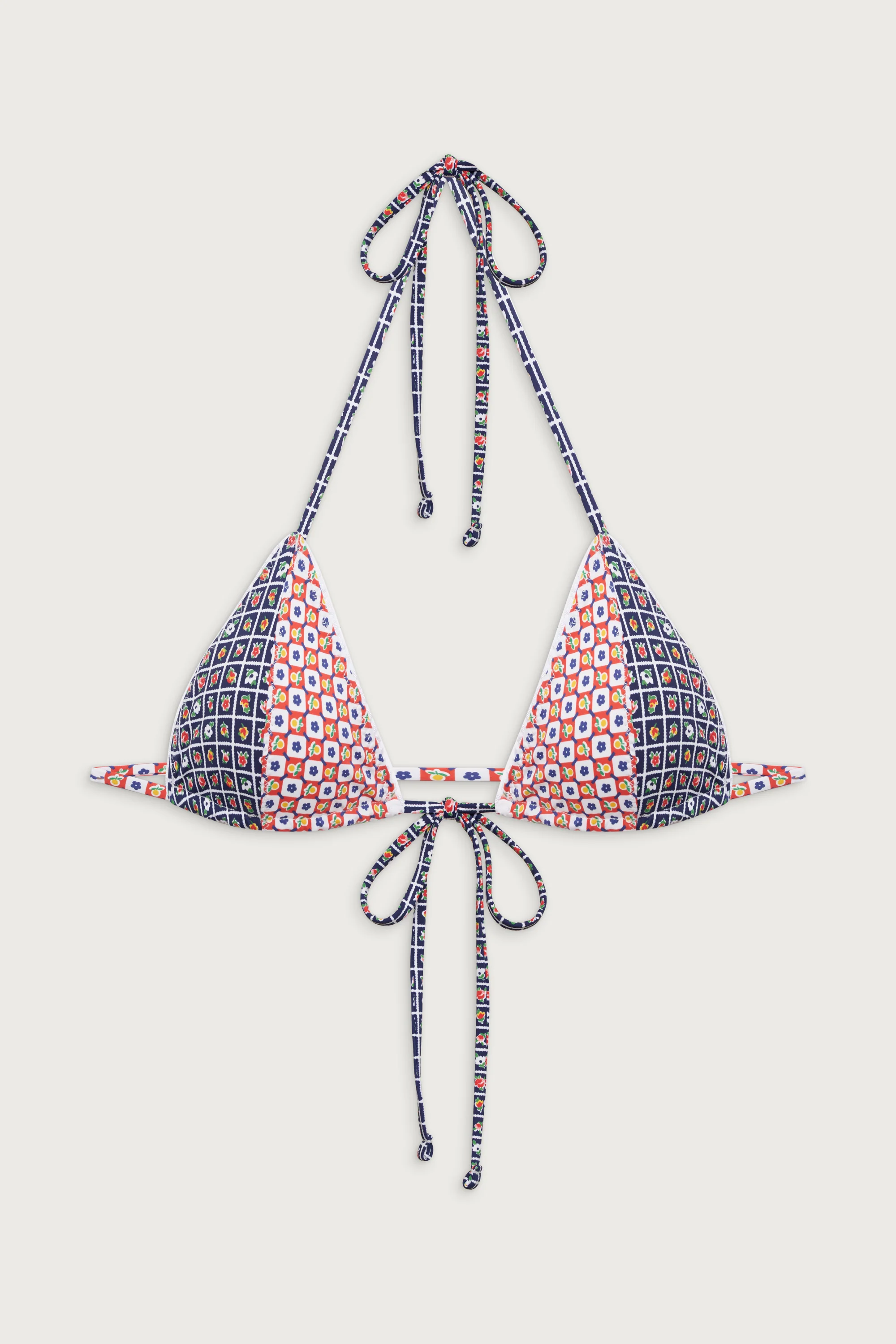 Coastal Micro Triangle Bikini Top - Farmhouse Florals - Image 3