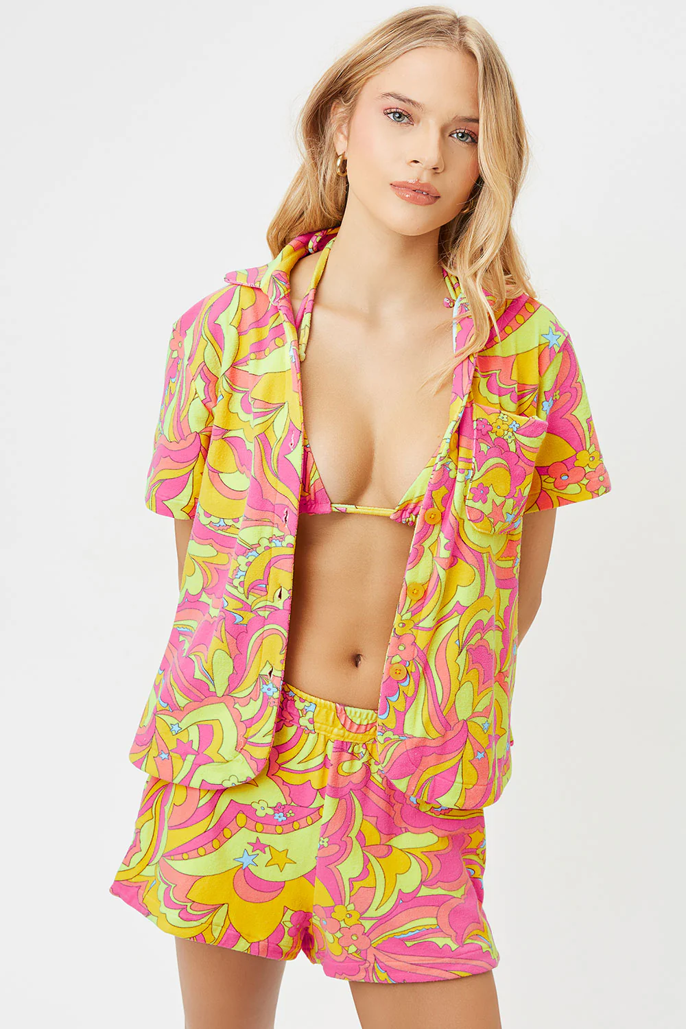 Coco Terry Button Up Shirt - Peace Terry - Image 5