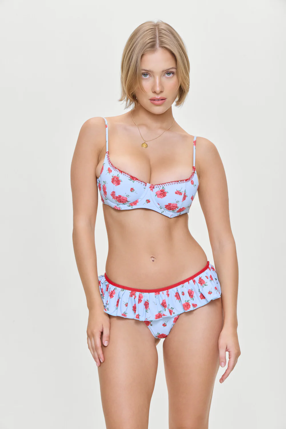 Cola Floral Underwire Bikini Top - Rosewater - Image 3
