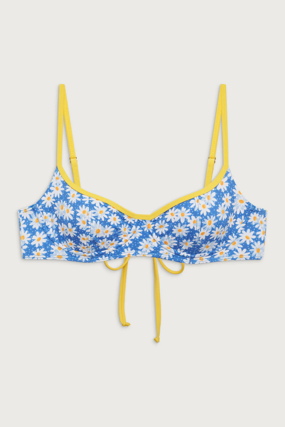Cola Underwire Balconette Bikini Top - Blue Daisy - Image 3