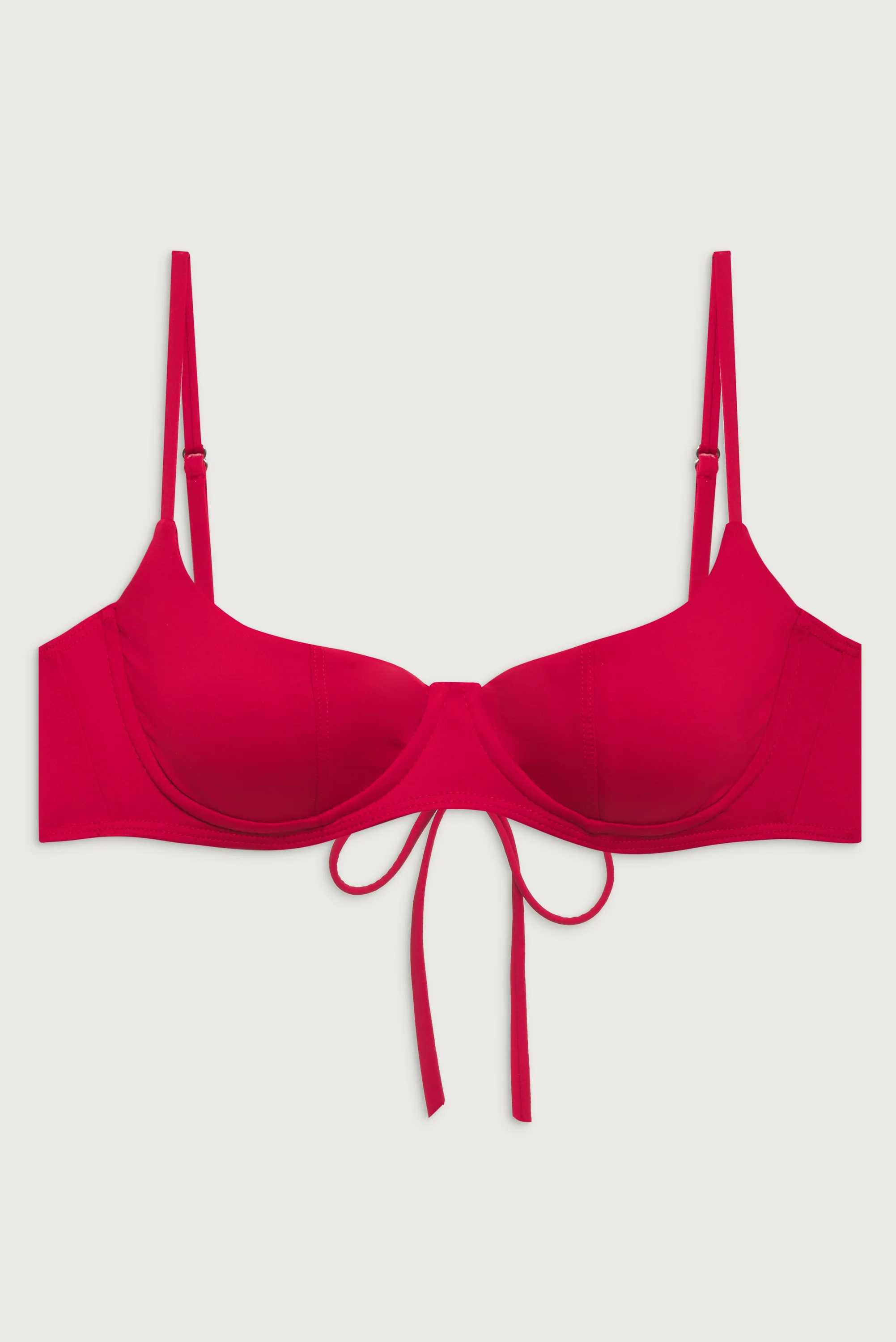 Cola Underwire Bikini Top - True Red - Image 3