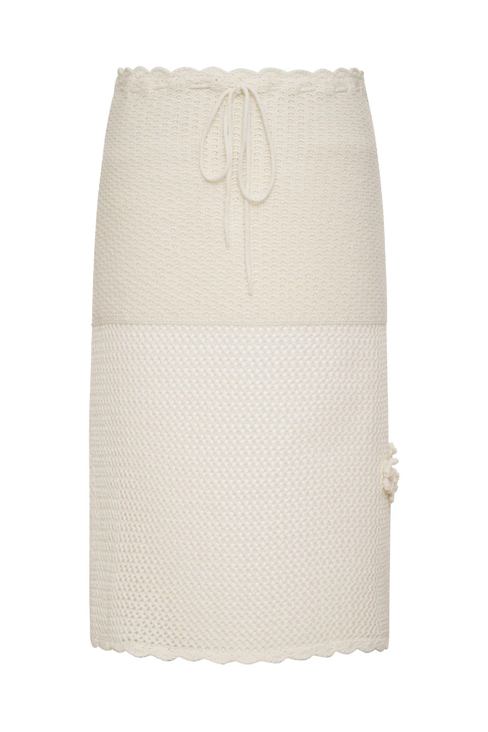 Collette Crochet Midi Skirt - White - Image 7