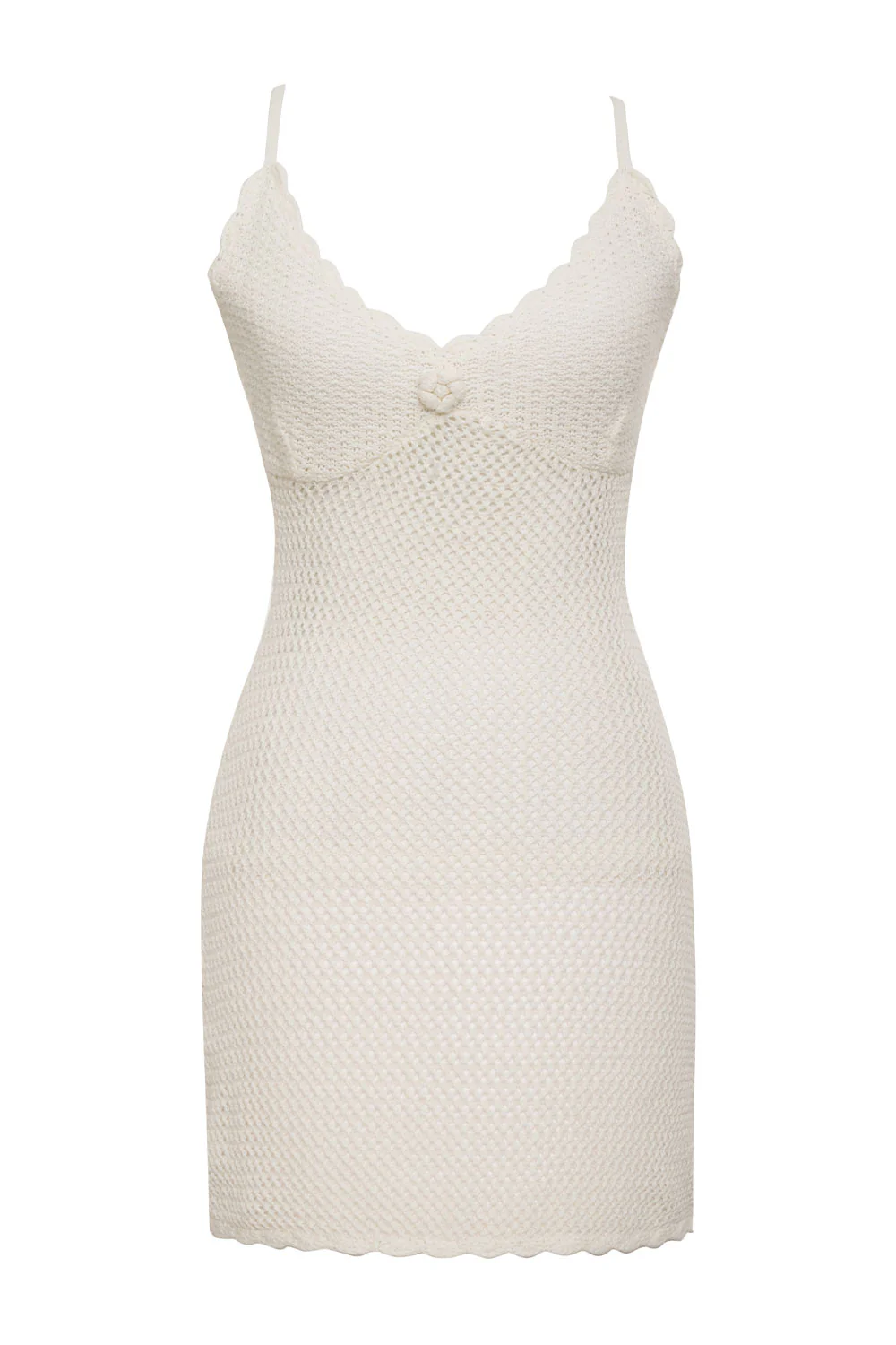 Collette Crochet Mini Dress - White - Image 6