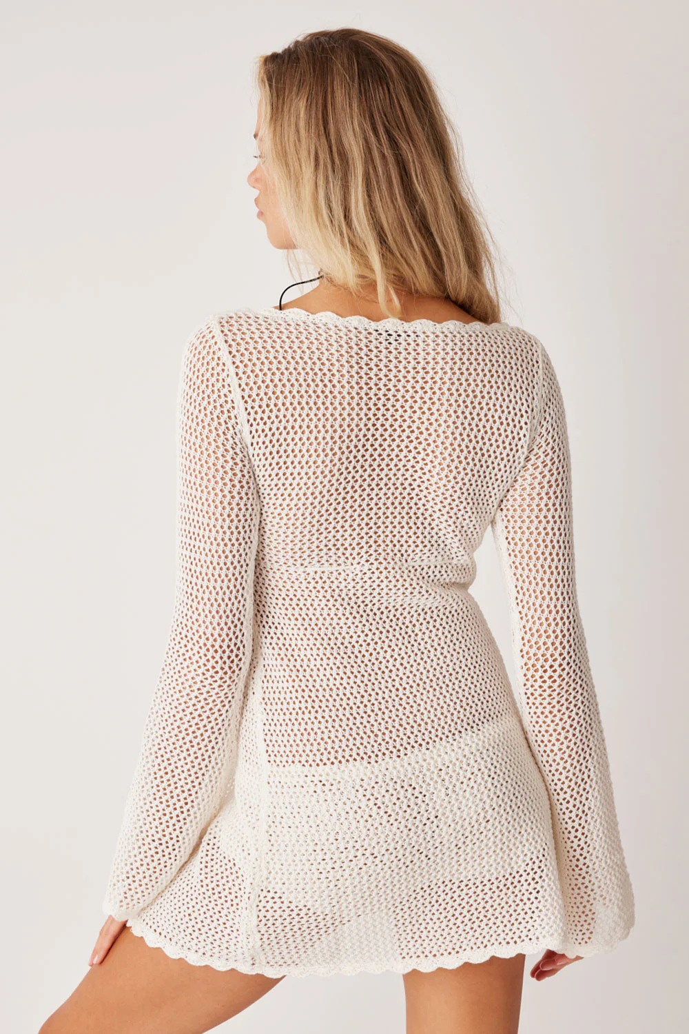 Collette Crochet Tunic - White - Image 4