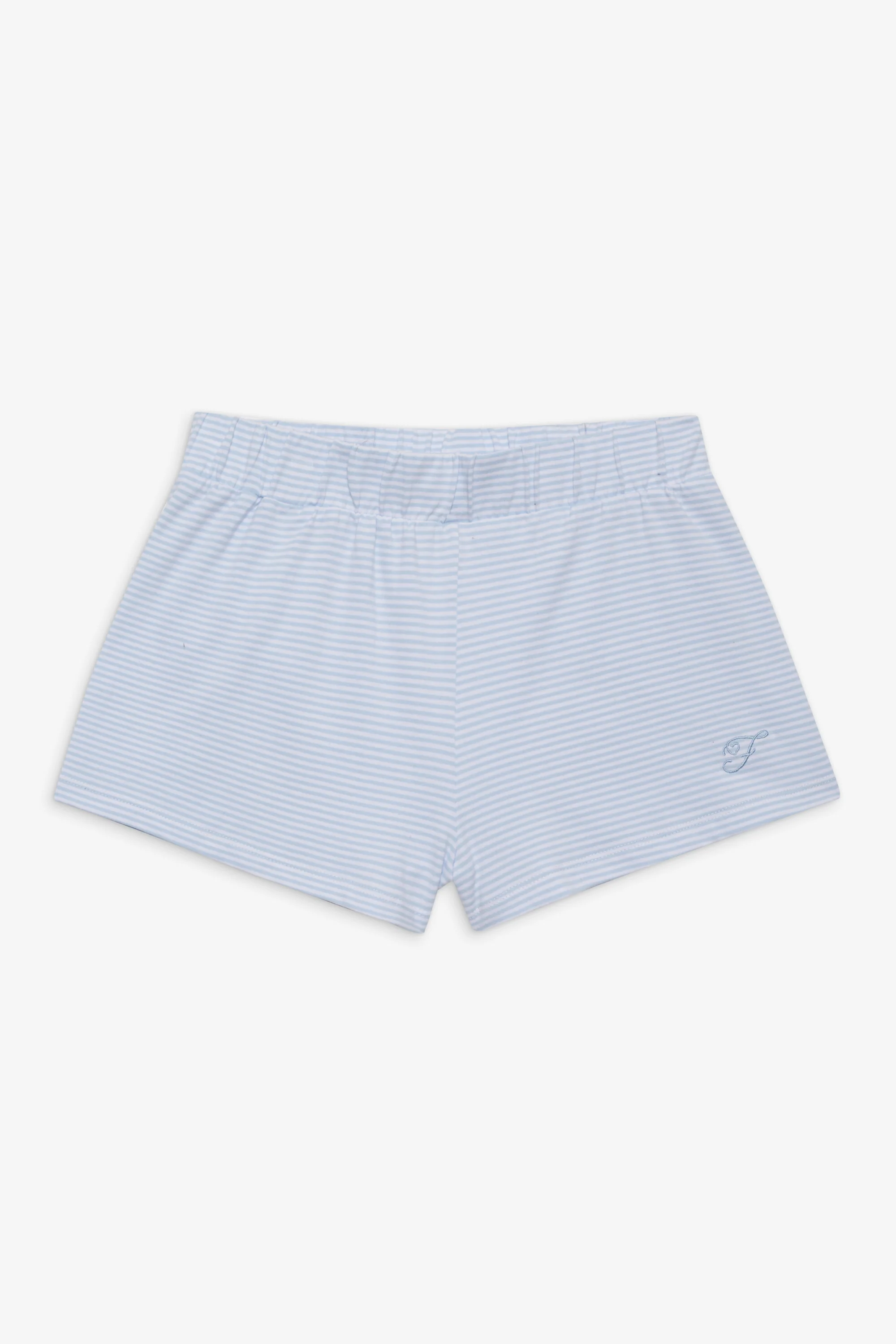 Collins Cotton Booty Shorts - Ice Blue Stripe - Image 3