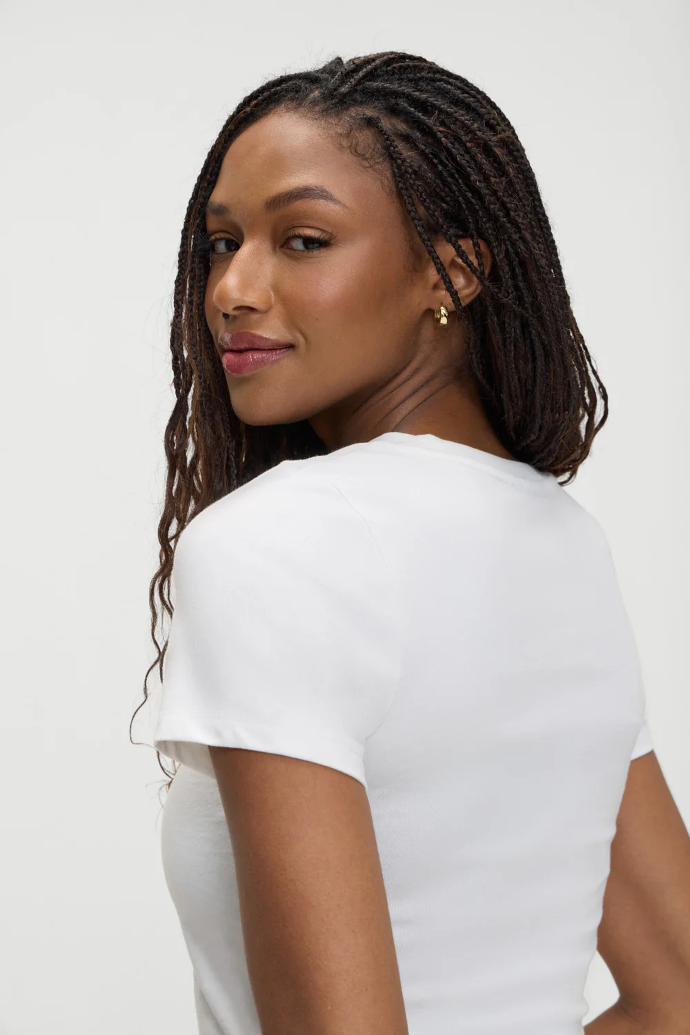 Collins Cropped T Shirt - White - Image 2