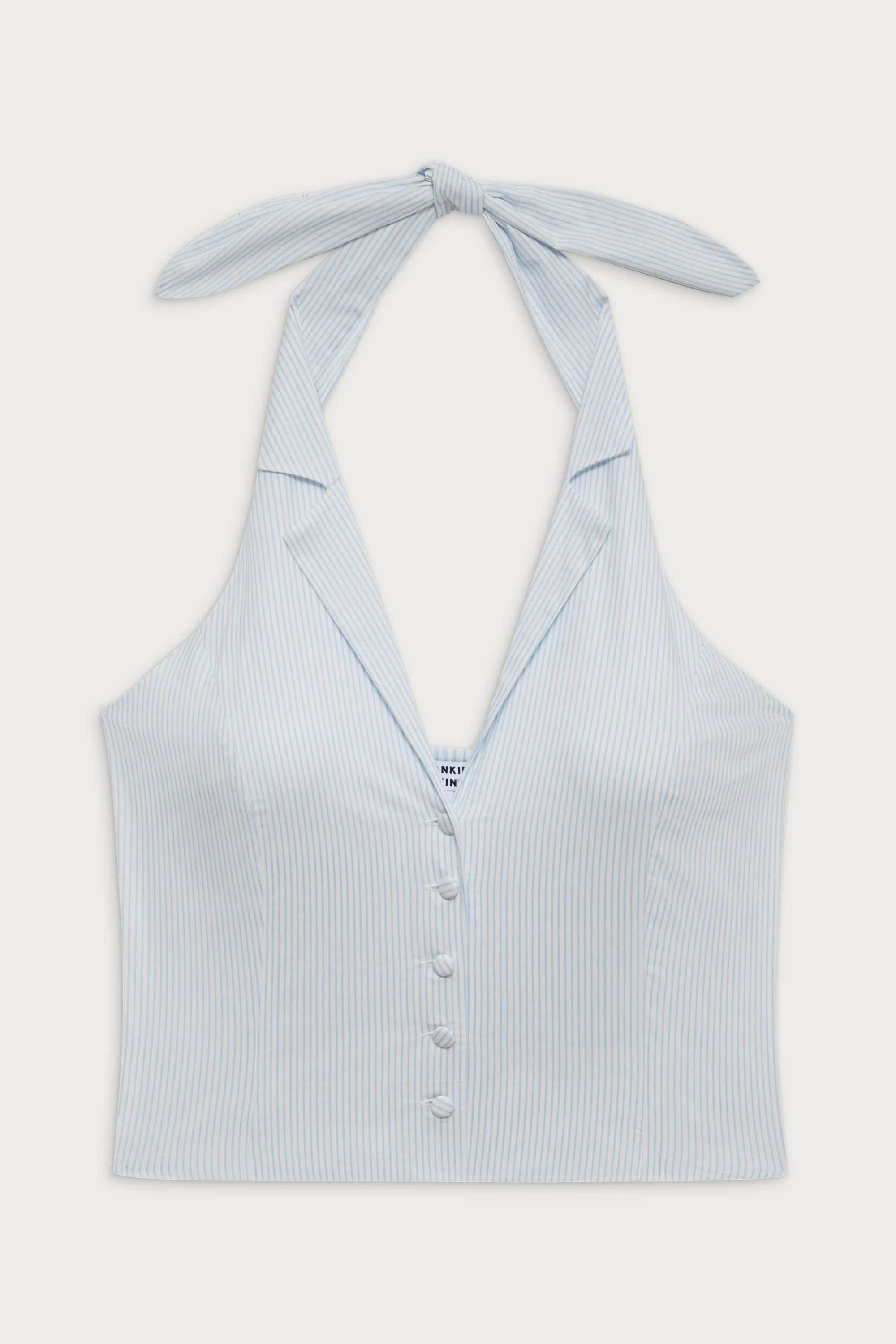 Cottage Striped Halter Top - Saltwater Stripe - Image 3