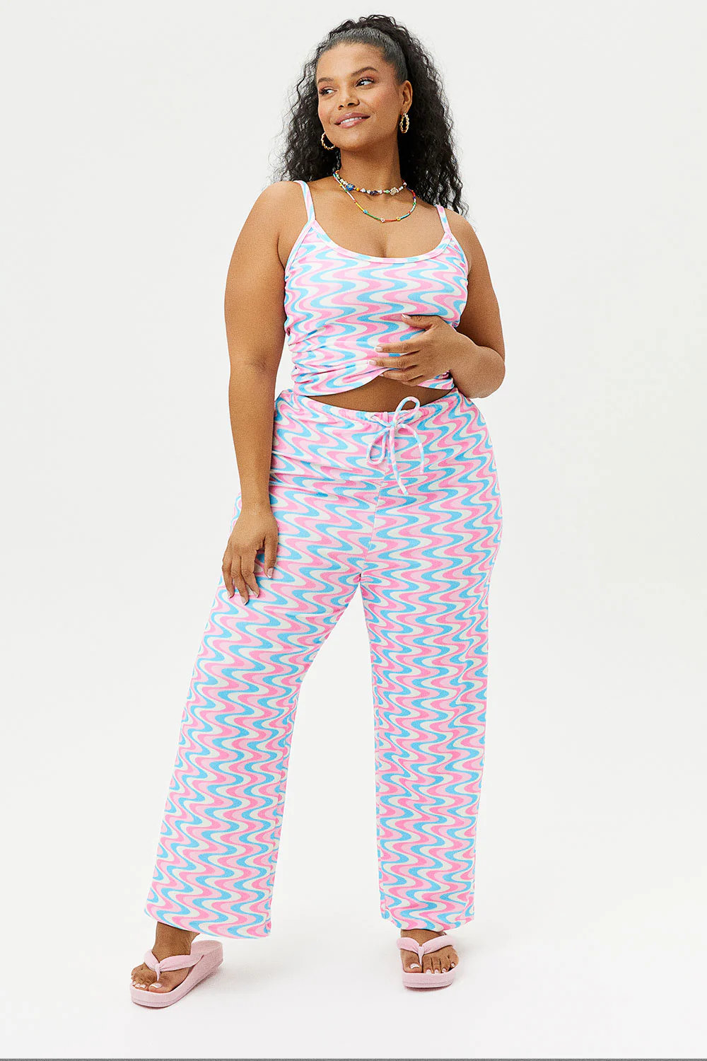 Courtney Scoop Terry Tank - Sister Swirl - Image 2