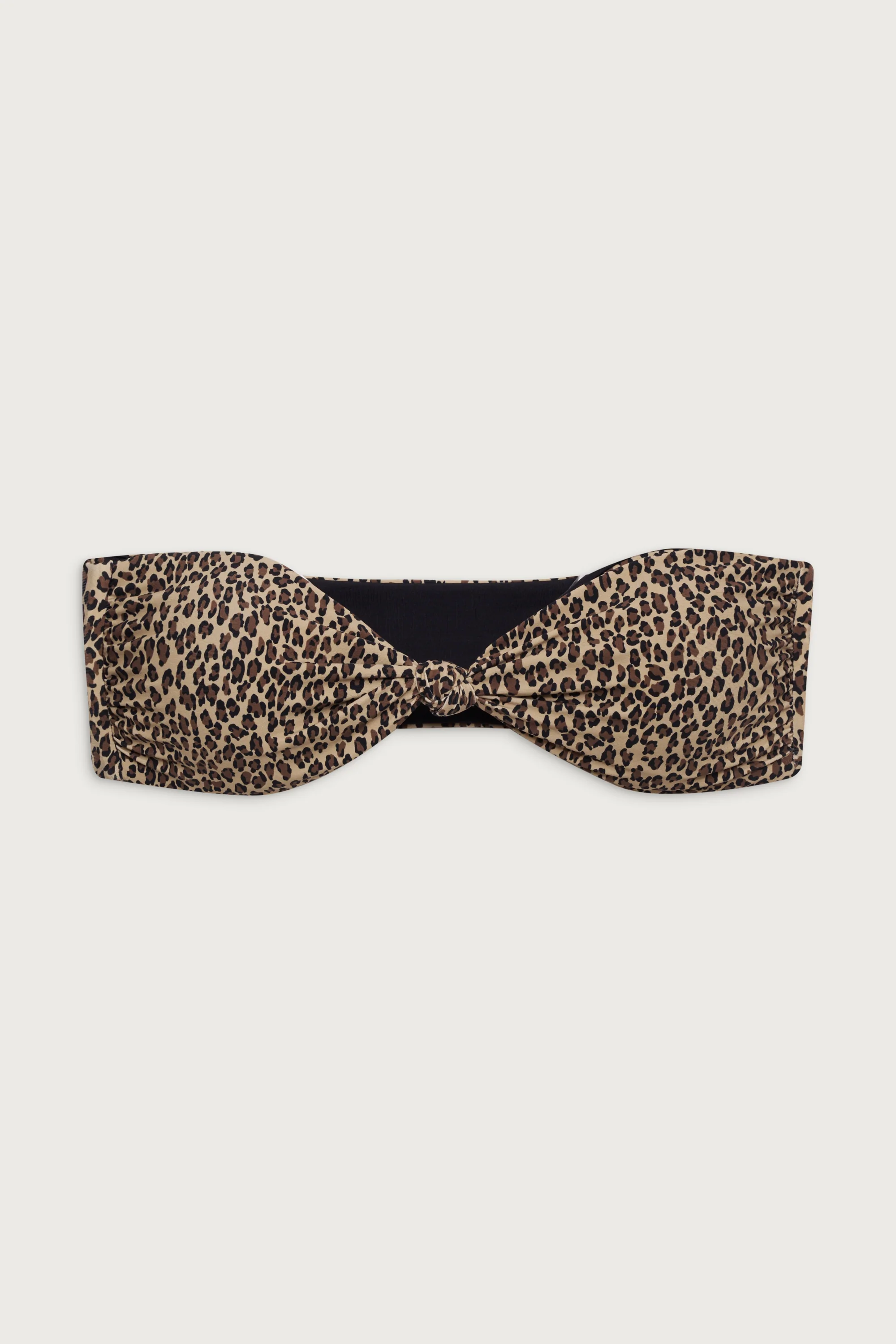 Crescent Bandeau Bikini Top - Baby Leopard - Image 3