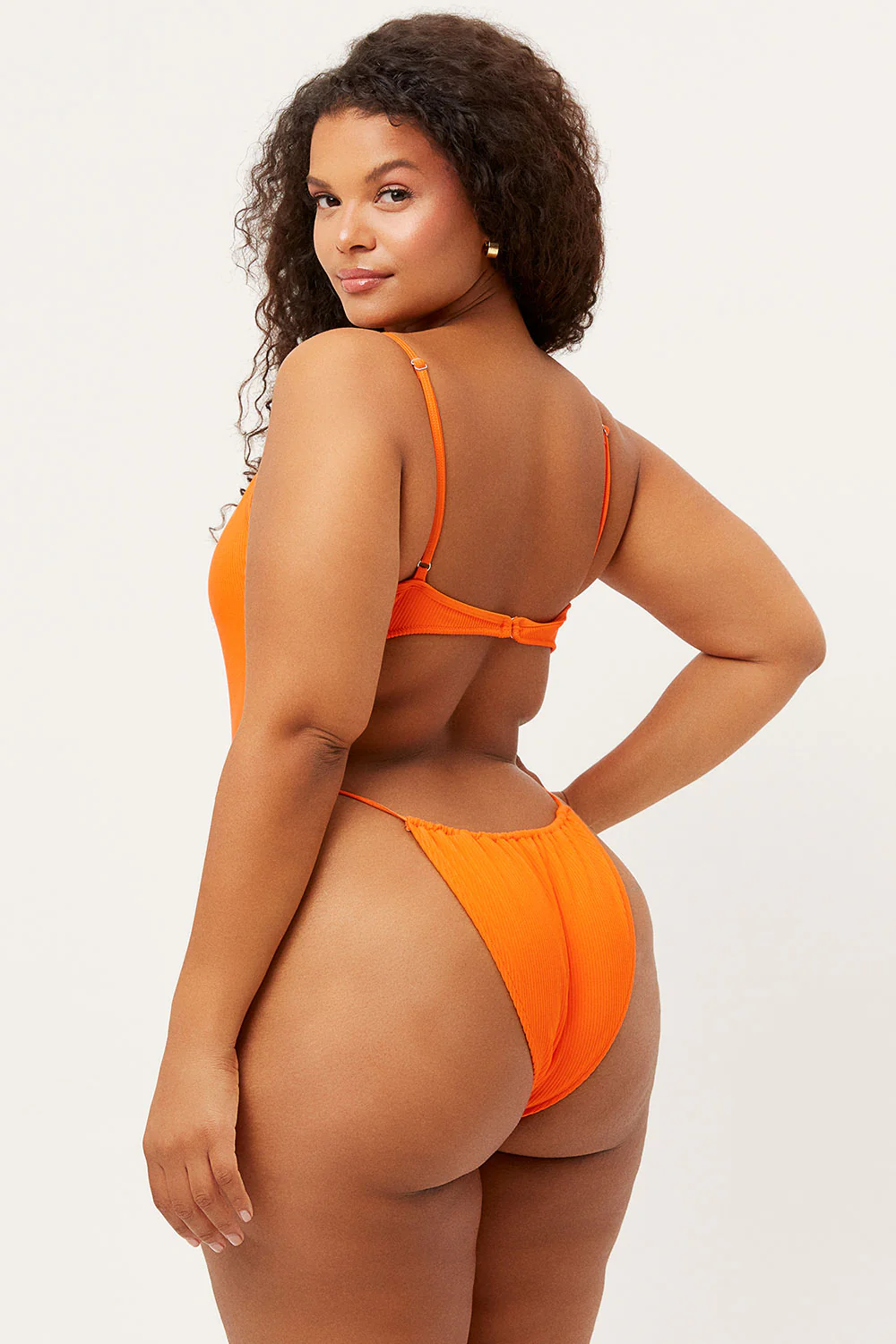 Croft Ribbed High Cut One Piece Swimsuit - Marmalade - Image 3
