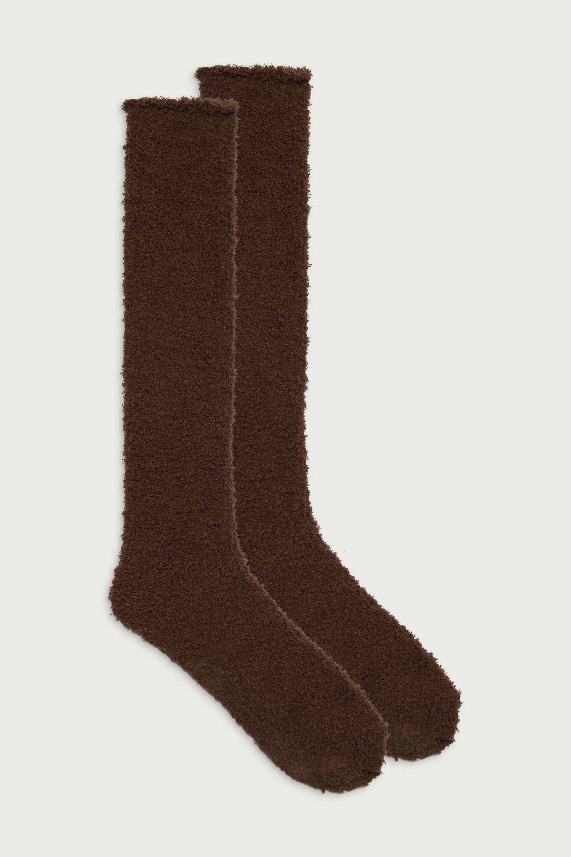 Cuddle Fuzzy High Socks - Chocolate Lily - Image 3
