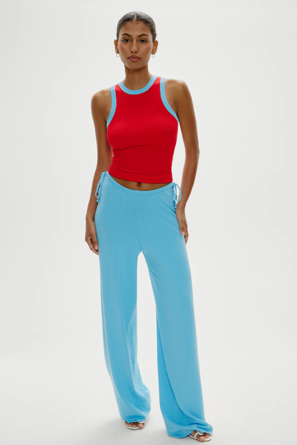 Cuddle Ribbed Tank Top - Cherry - Image 2