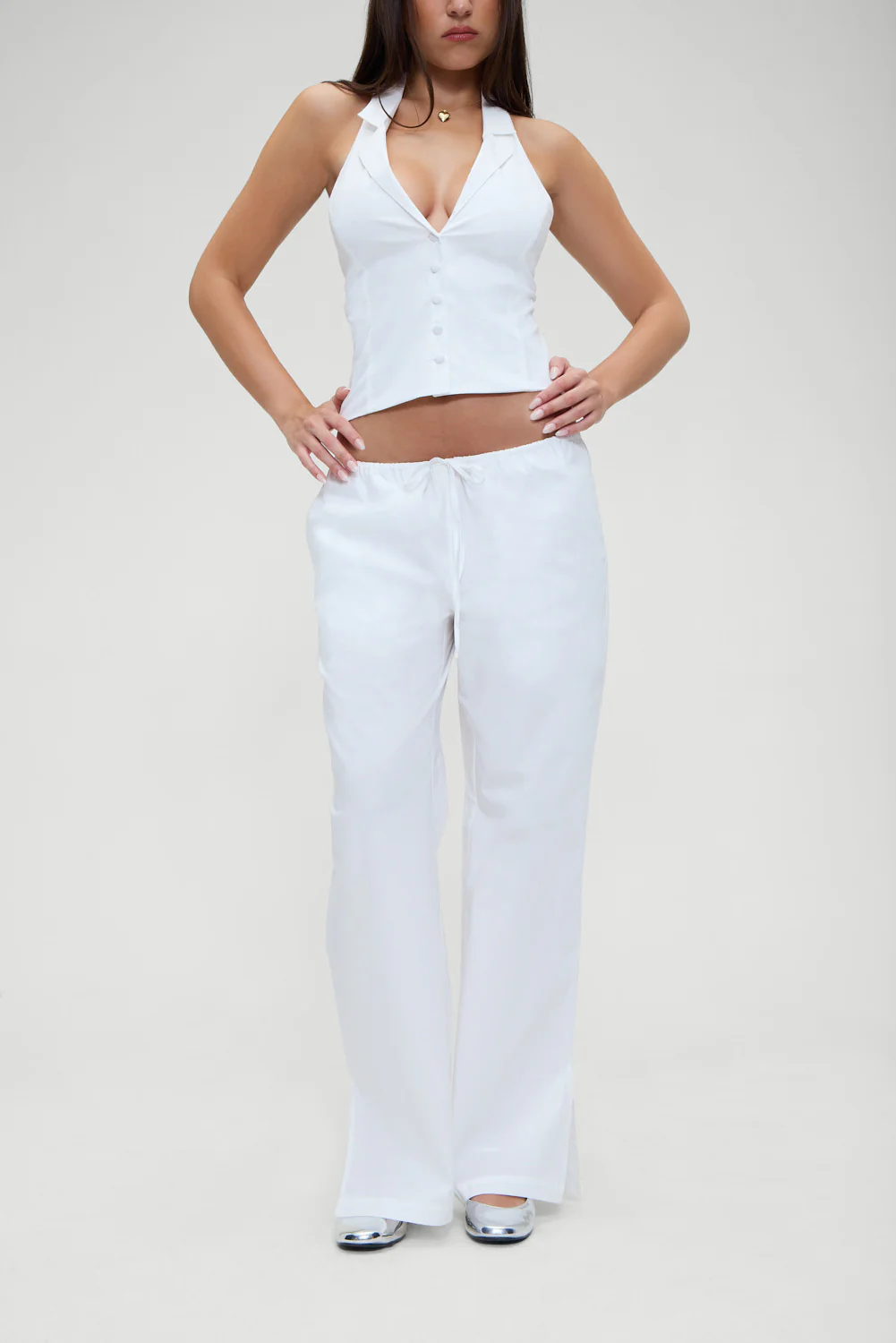 Daisy Low Rise Pant - White - Image 2