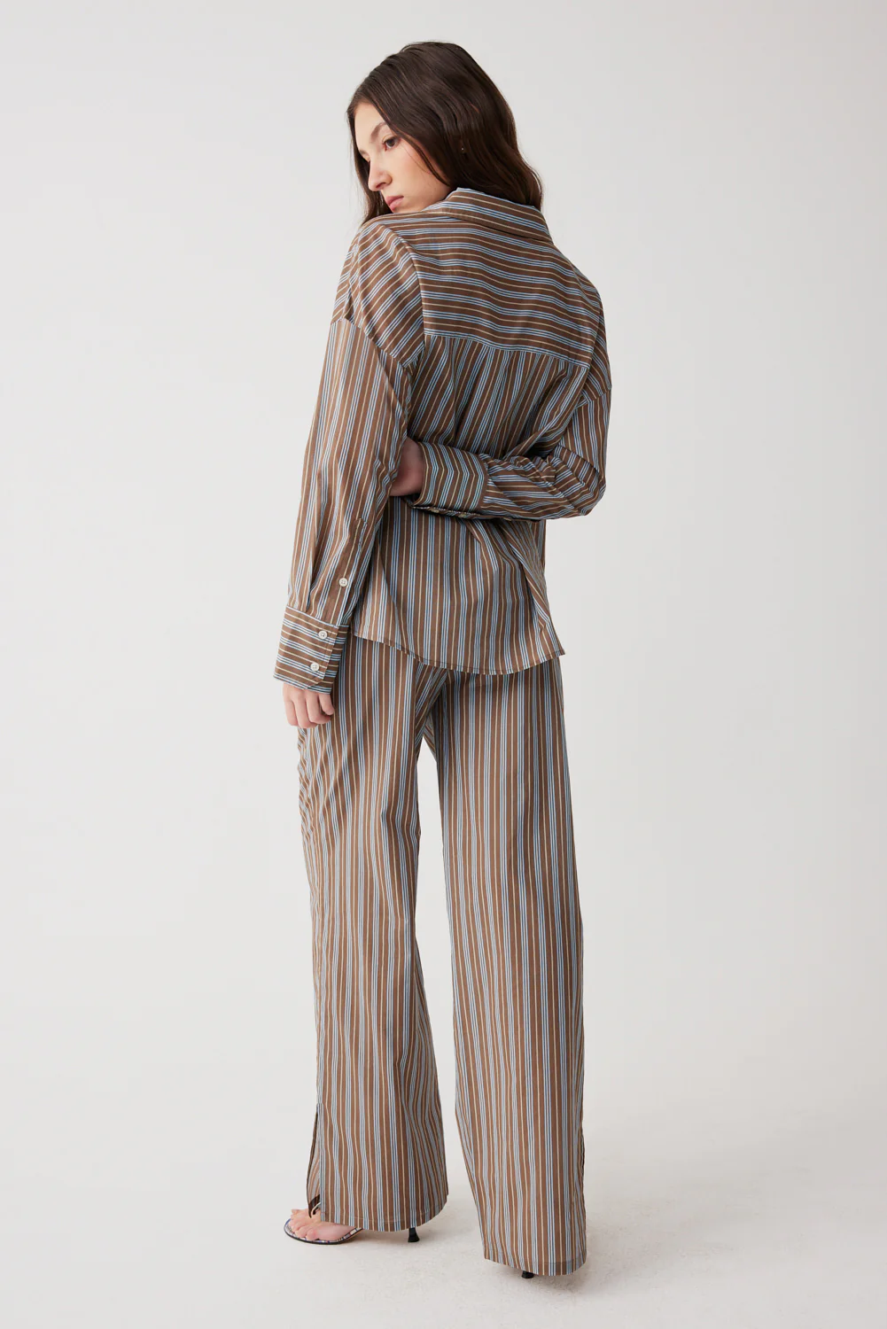 Daisy Striped Low Rise Pant - Ocean Stone - Image 2