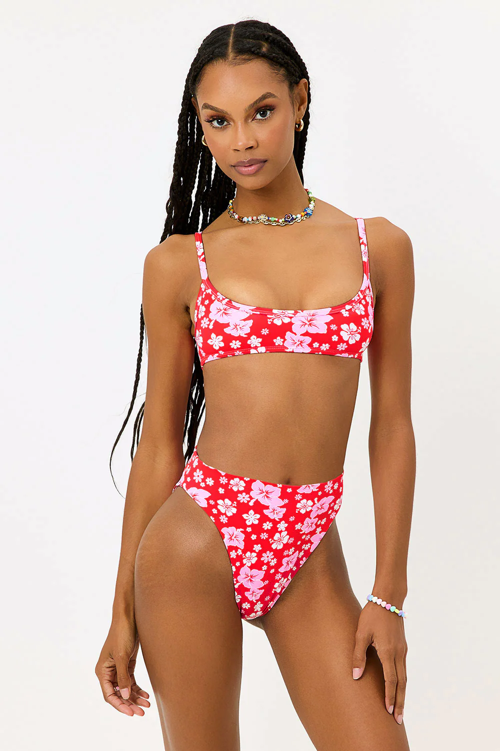 Dallas Floral Bralette Bikini Top - Coconut Girl