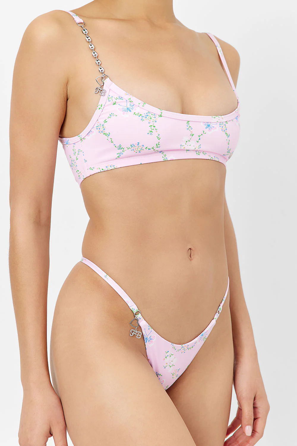 Dallas Floral Chain Bikini Top - Fairytale - Image 4