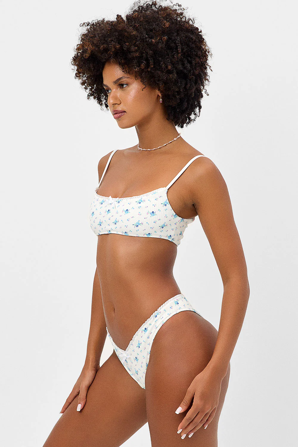 Dallas Waffle Bralette Bikini Top - Night Lily - Image 3