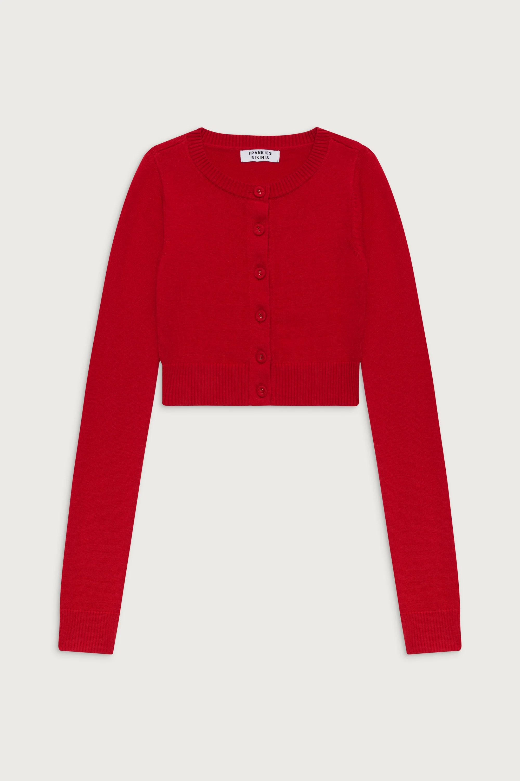Danny Cloud Knit Cropped Cardigan - Burning Love - Image 3