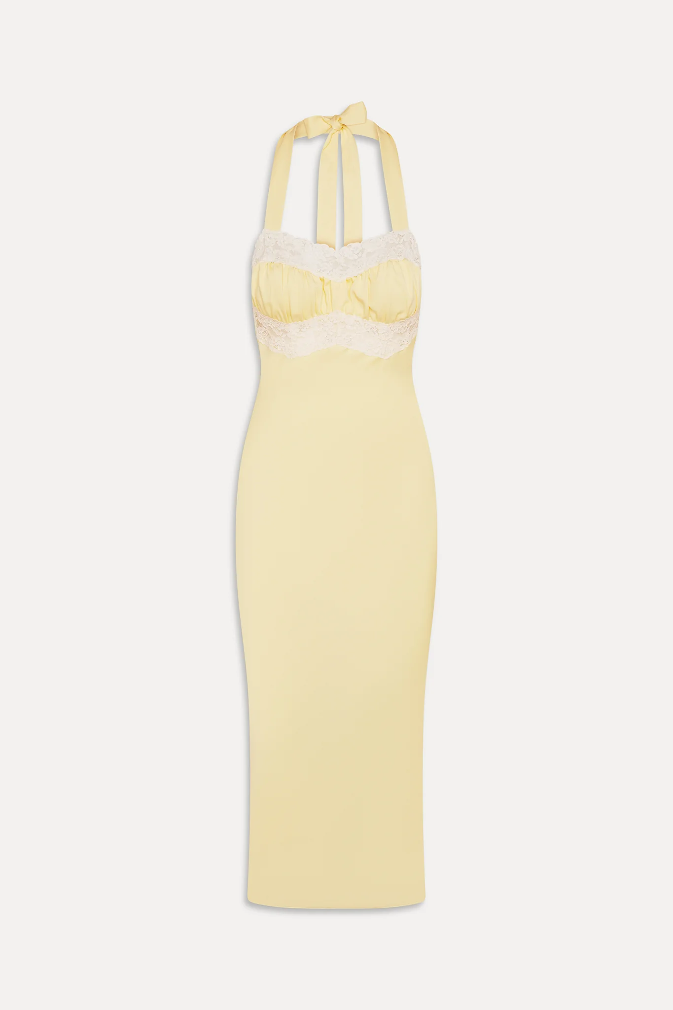 Darcy Satin Midi Dress - Whipped Butter - Image 3