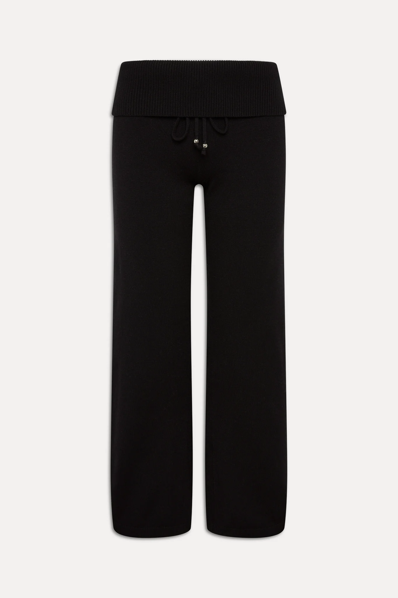 Dawson Knit Fold Over Pants - Black - Image 3