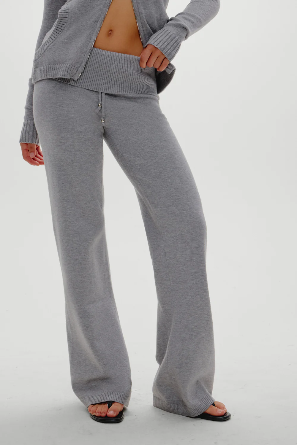 Dawson Knit Fold Over Pants - Cloud Cover - Image 2