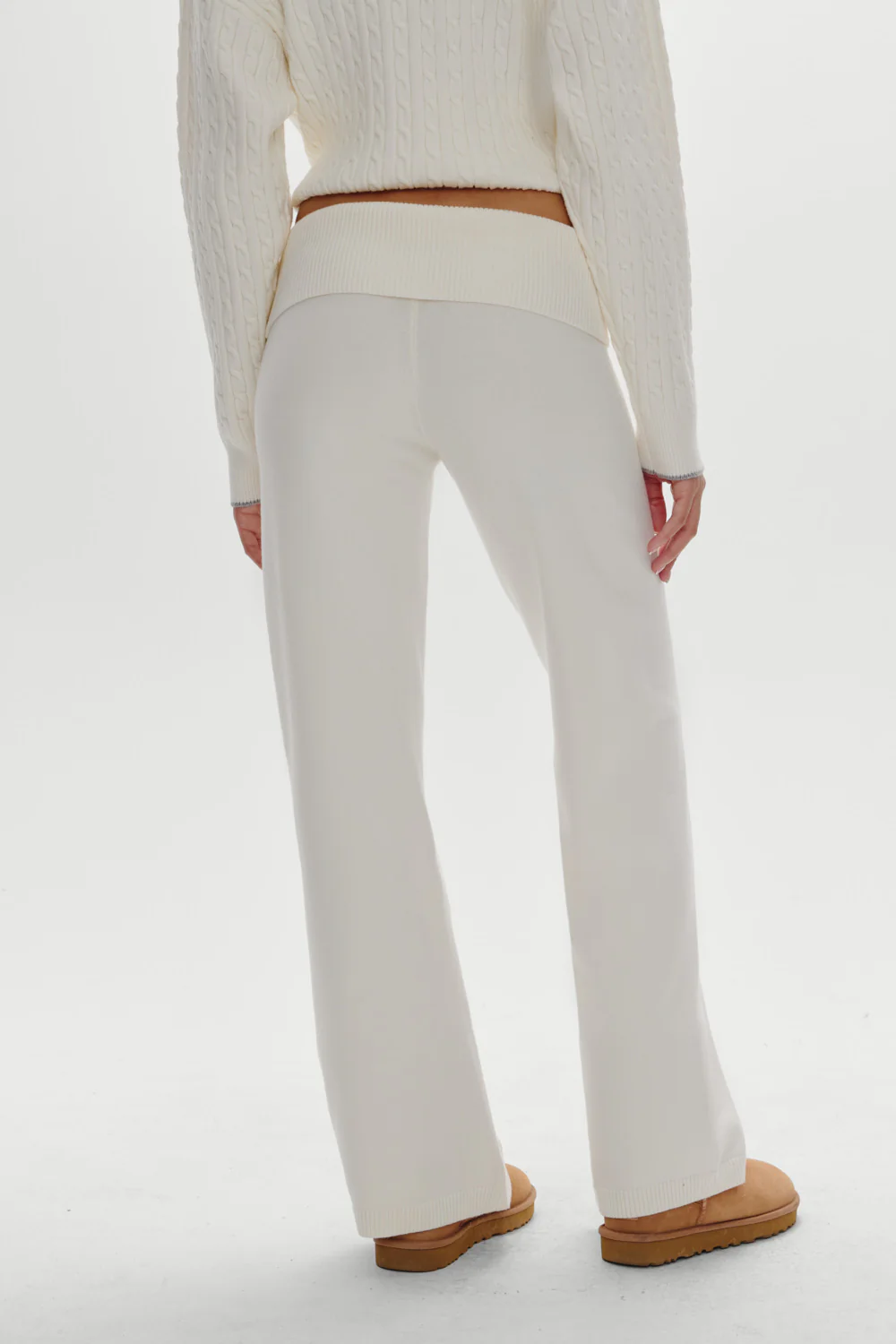 Dawson Knit Fold Over Pants - Honeymoon - Image 4