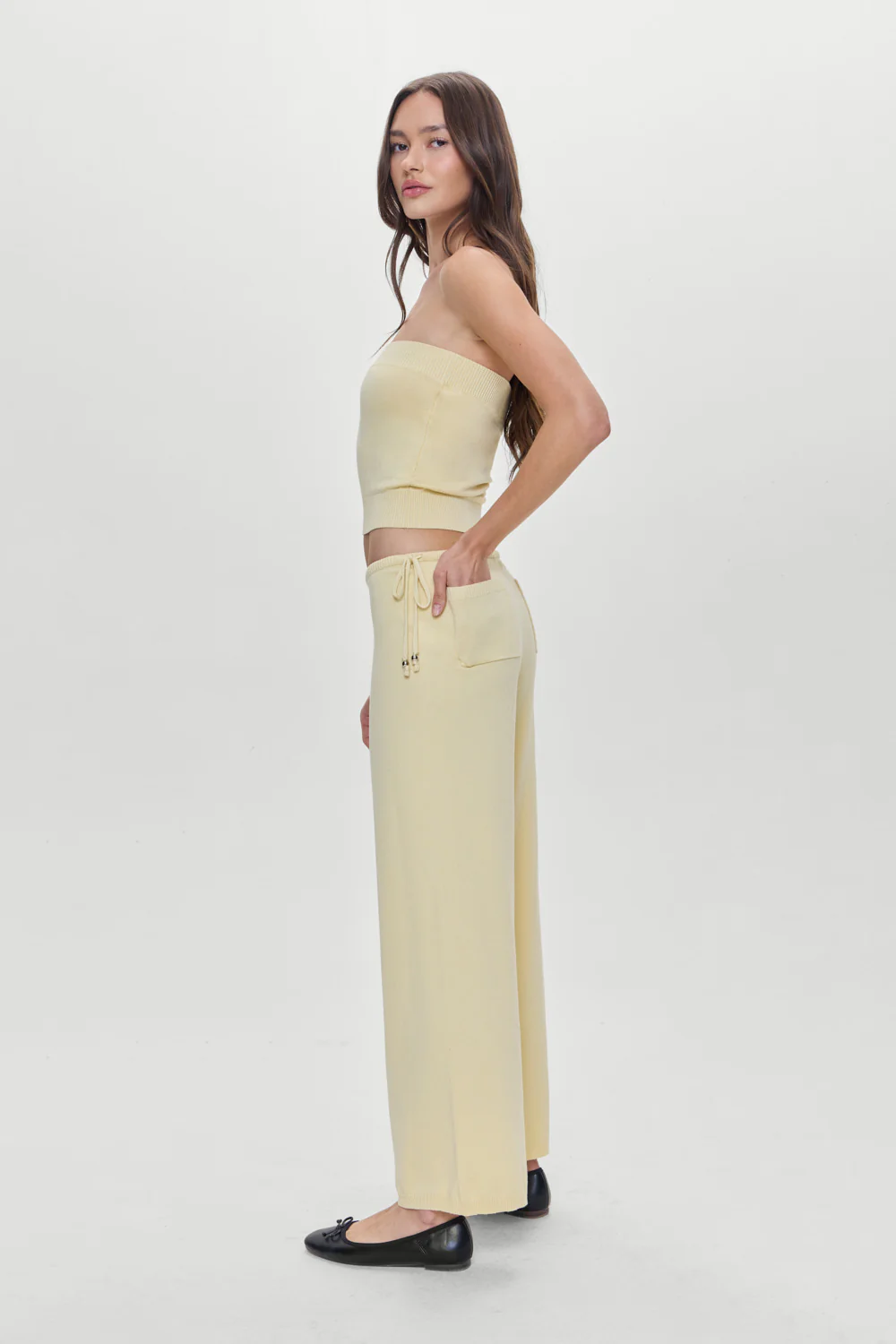 Destiny Knit Strapless Shirt - Buttercup - Image 6