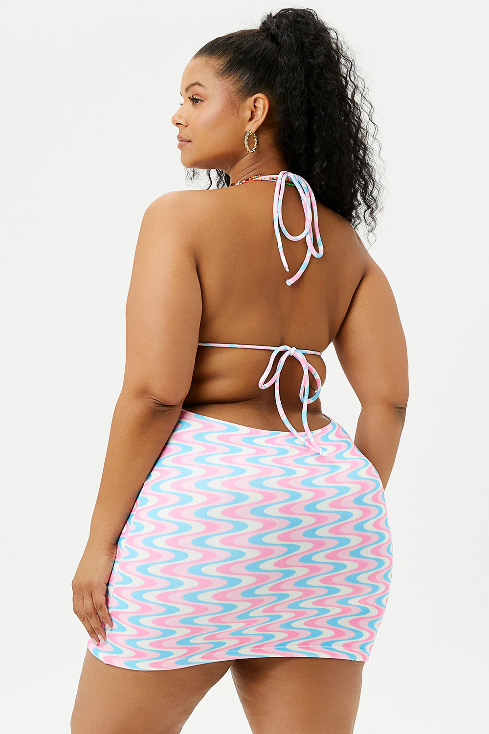 Dev Terry Halter Dress - Sister Swirl - Image 3