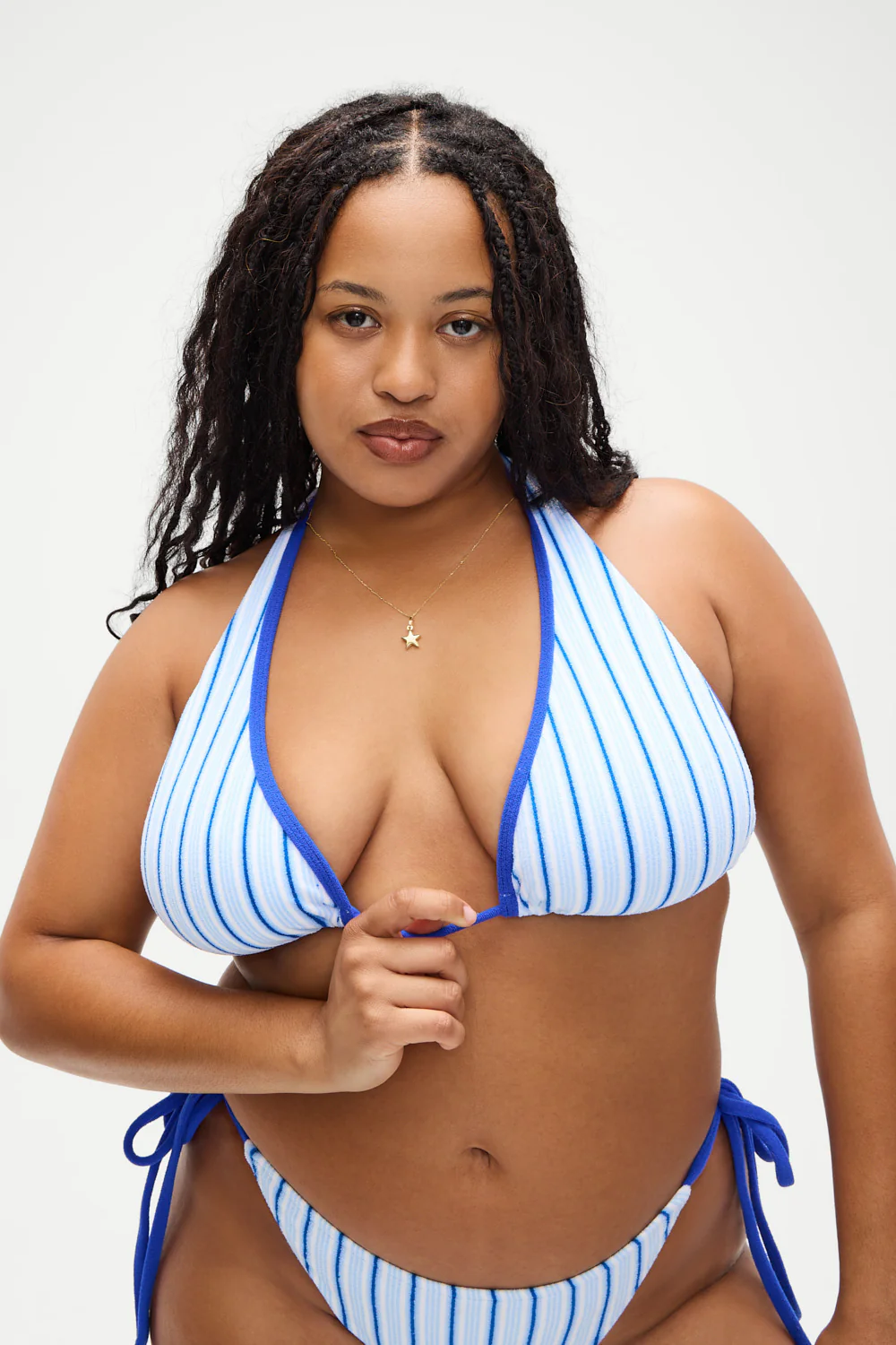 Diana Halter Bikini Top - Seaside Stripe - Image 4