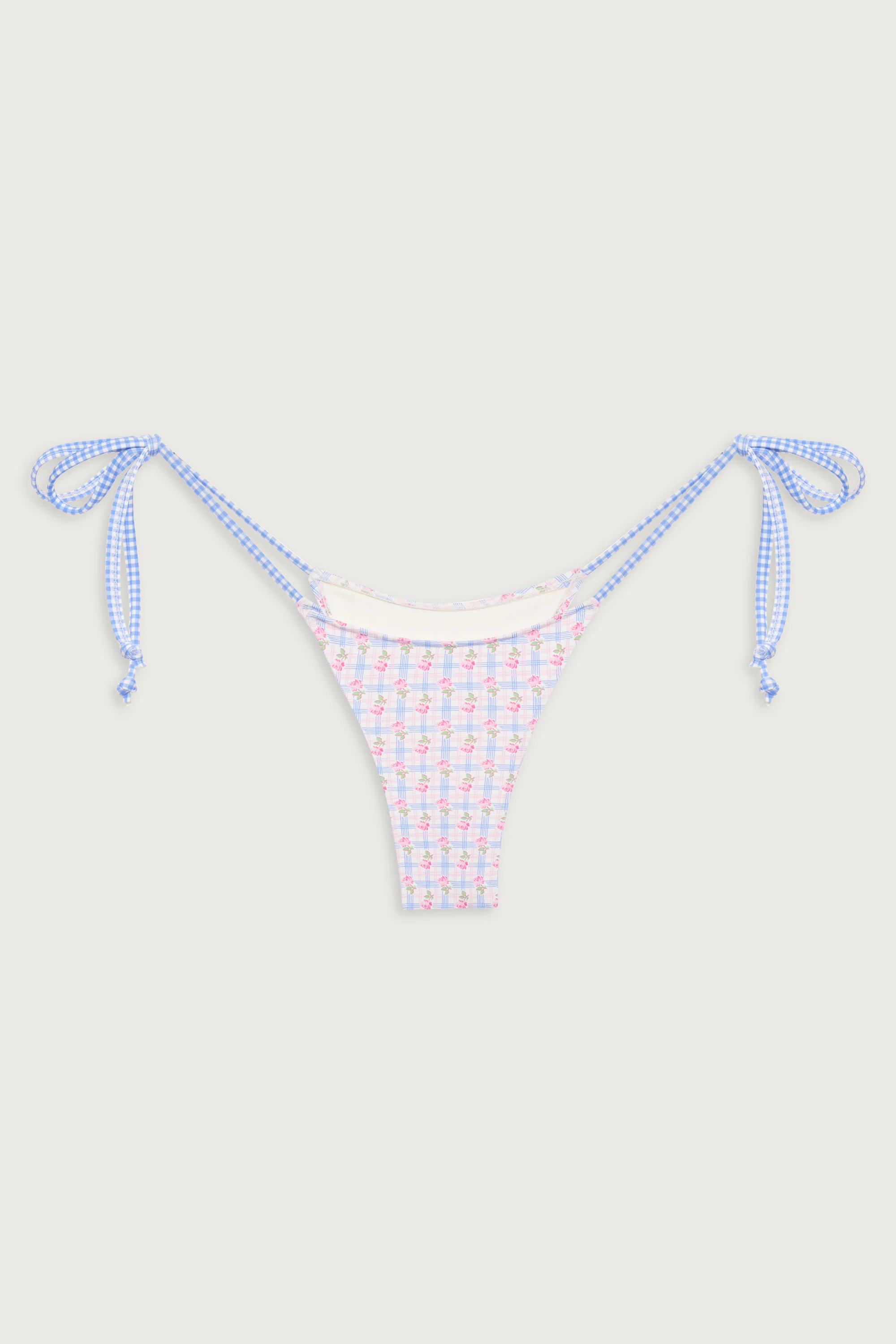 Divine Plaid Skimpy Bikini Bottom - Rose Picnic - Image 3