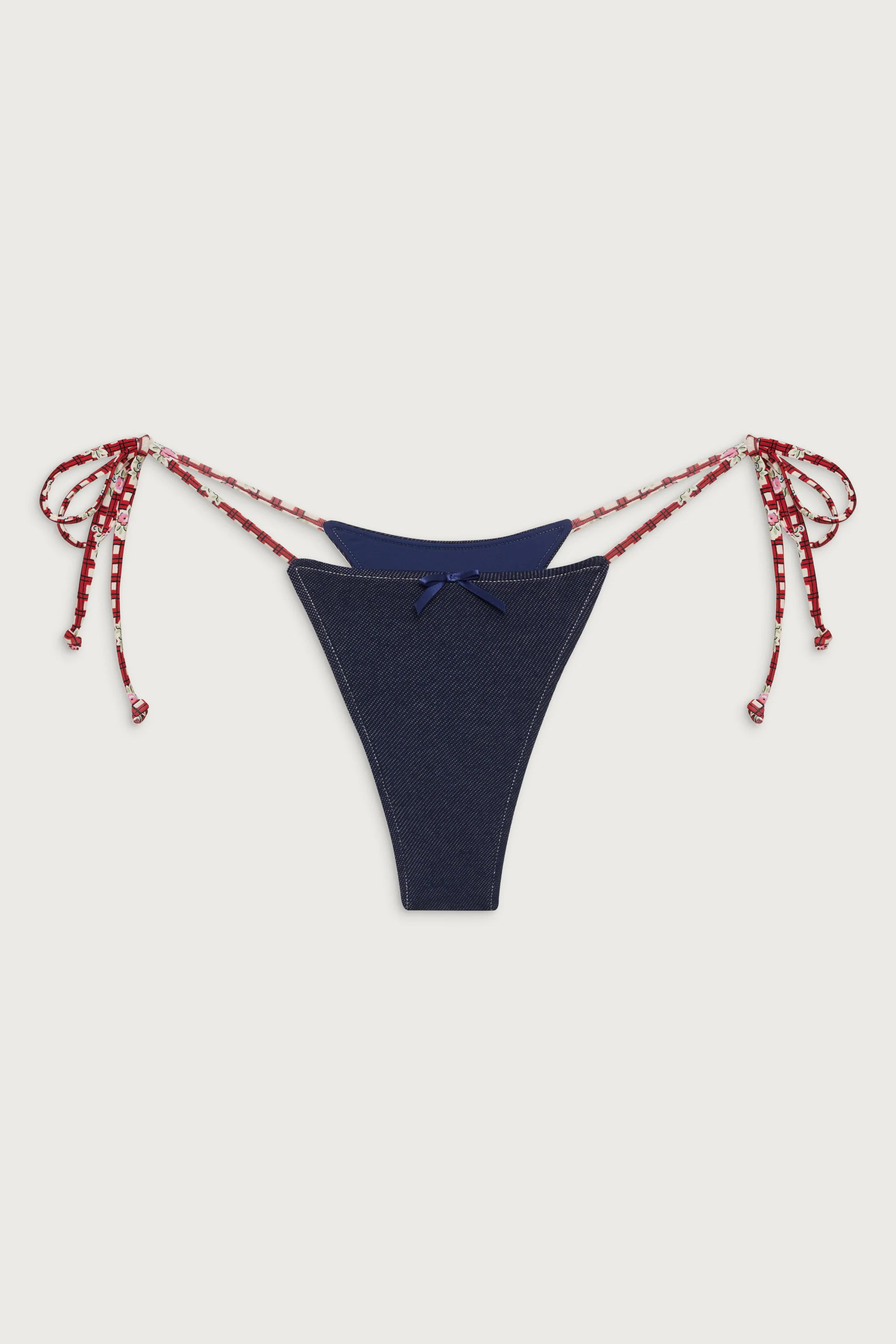 Divine Skimpy Bikini Bottom - Blue Denim - Image 3