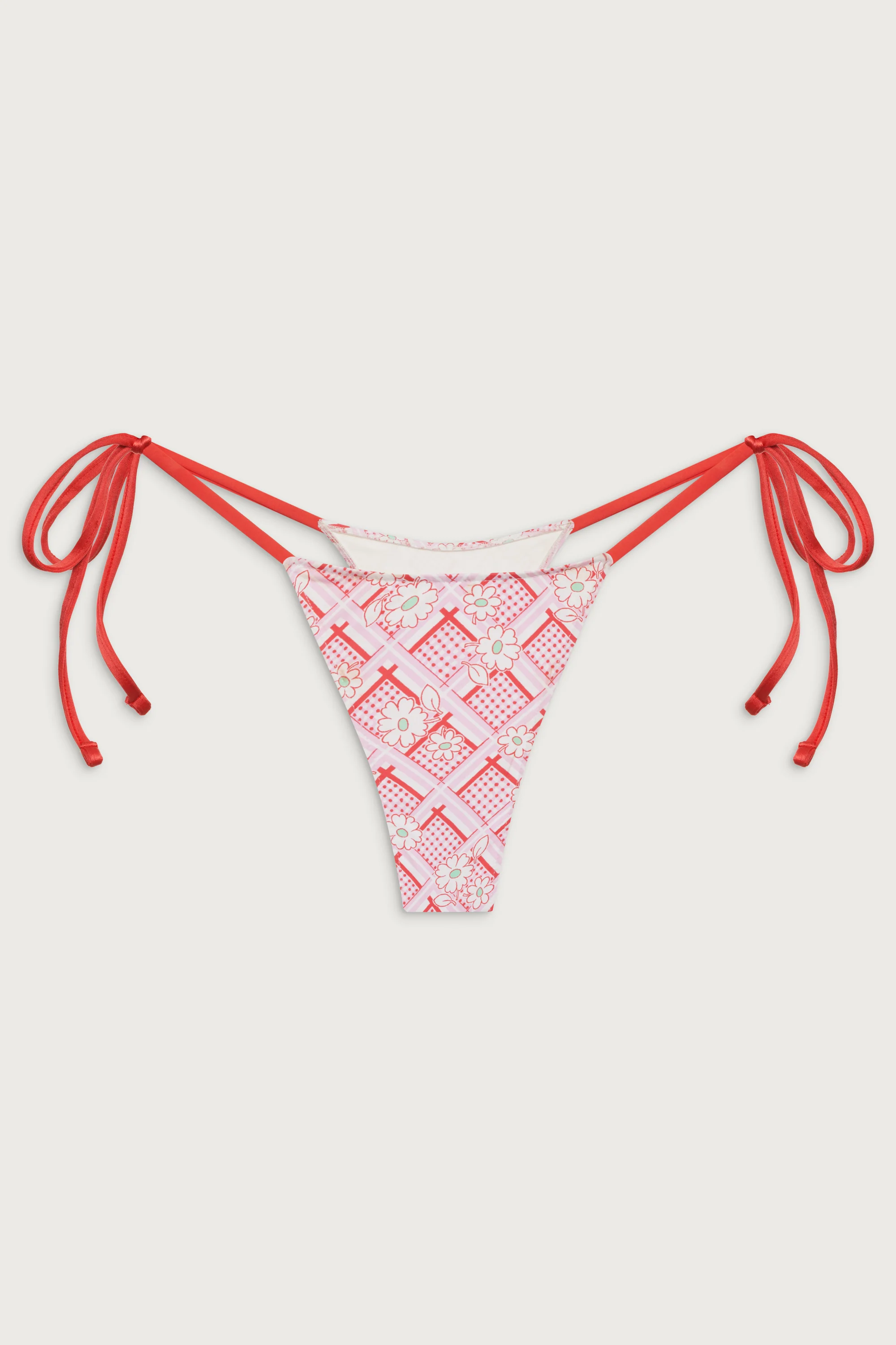 Divine Skimpy Floral Bikini Bottom - Red Rover - Image 3