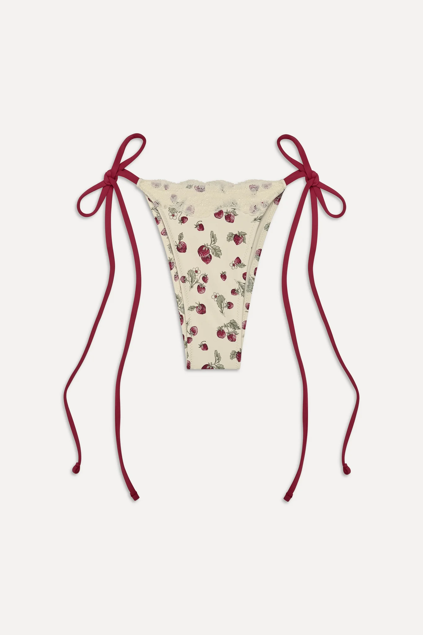 Divine Skimpy String Bikini Bottom - Strawberry Field - Image 3