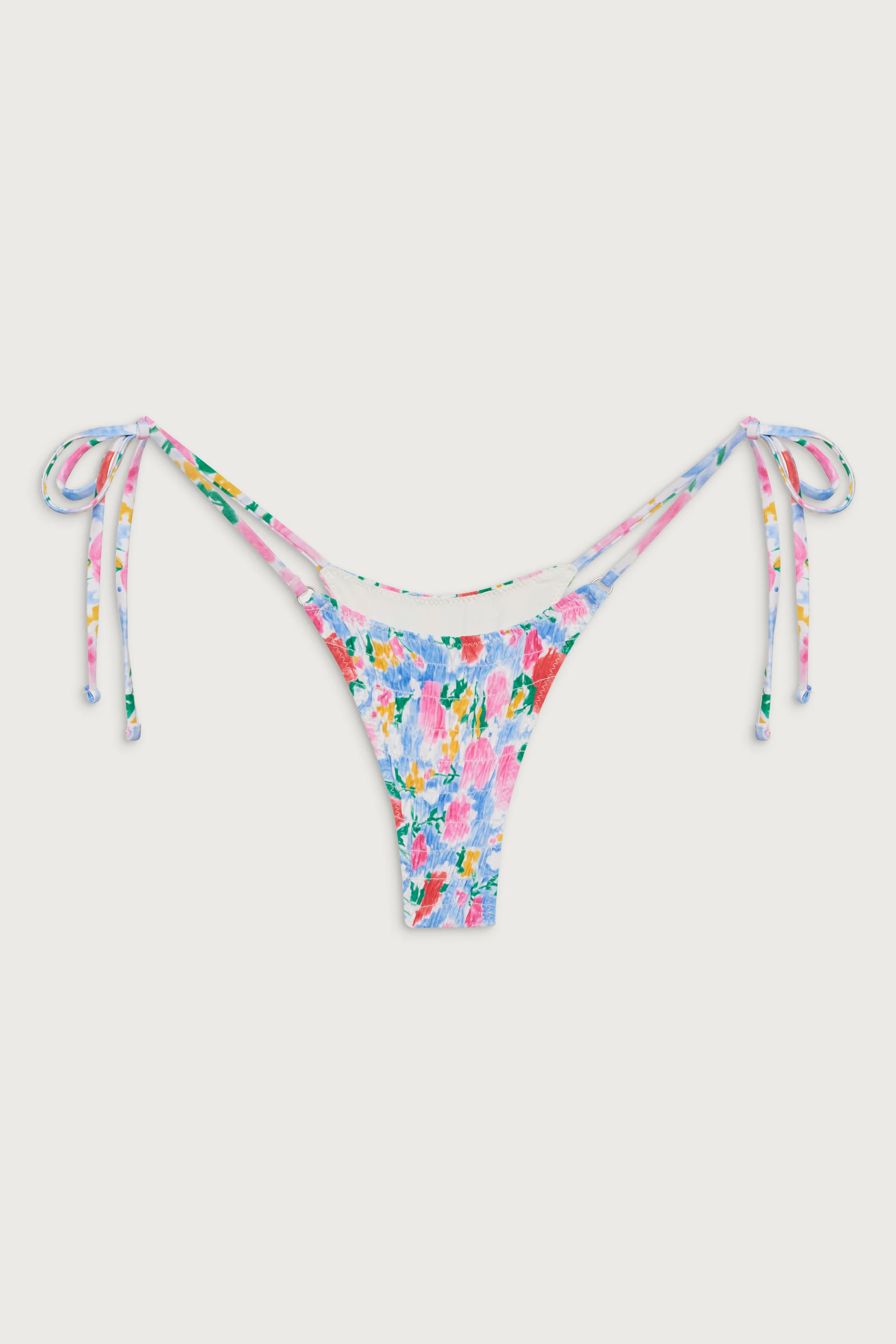 Divine Tie Side Skimpy Bikini Bottom - Painted Petals - Image 3