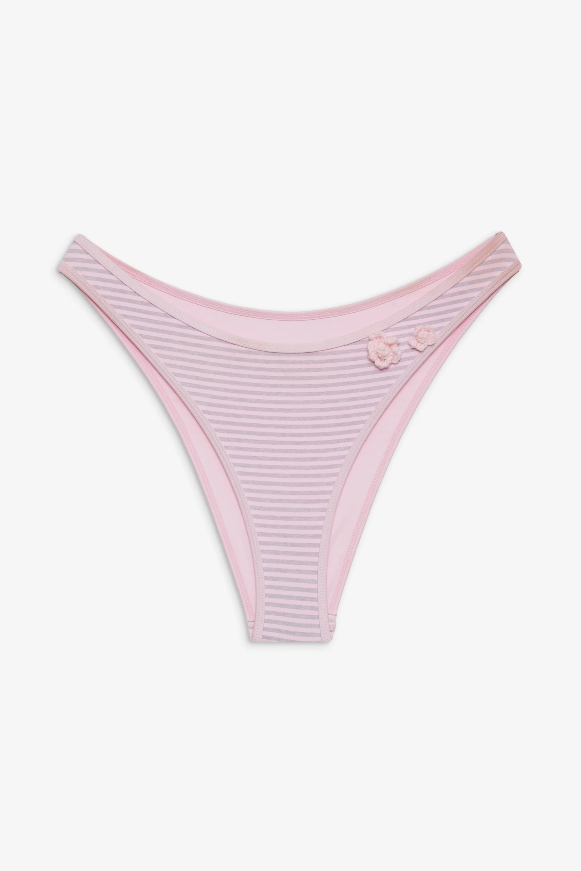 Dove Bikini Bottom - Rosewater Stripe - Image 3