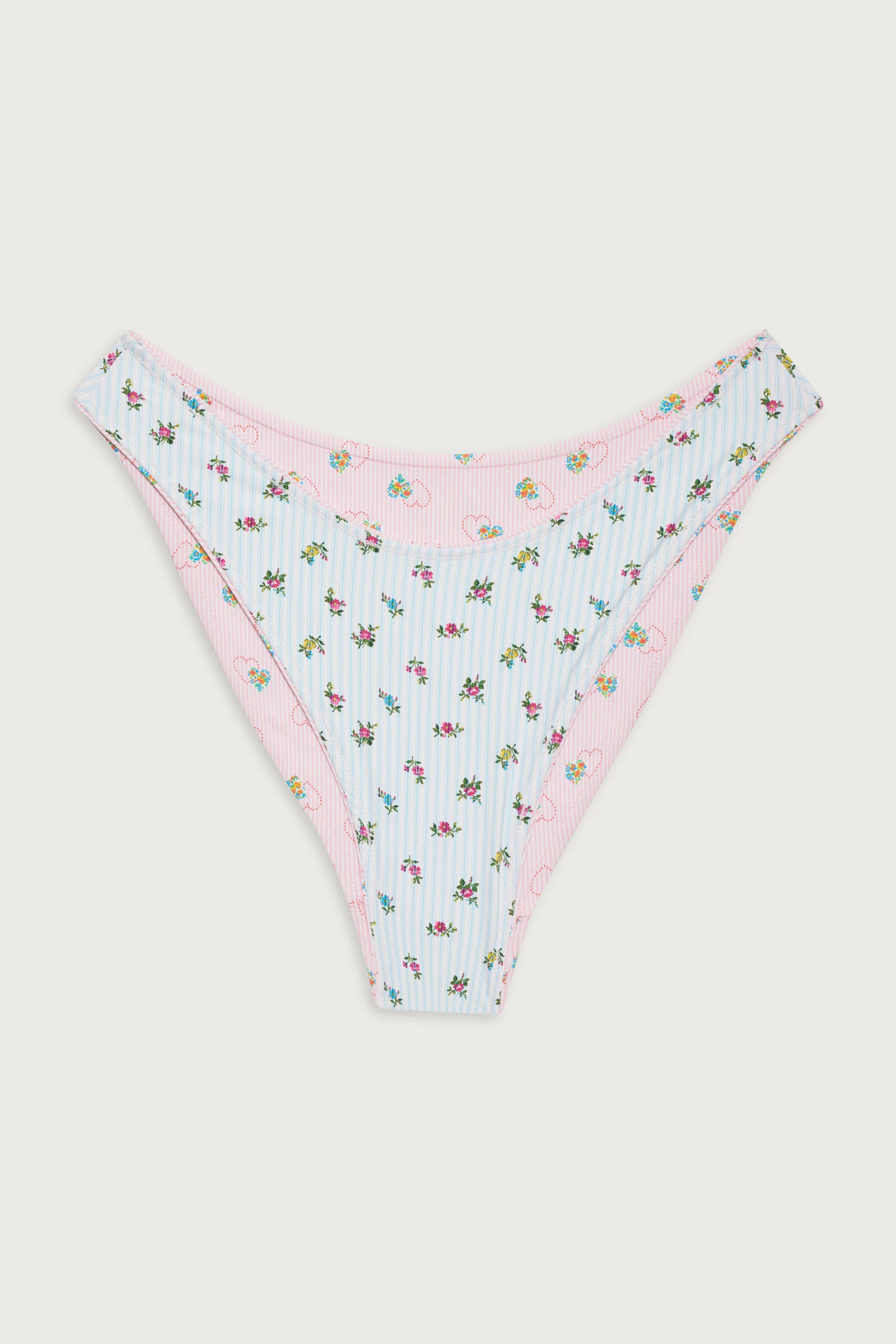 Dove Reversible Classic Bikini Bottom - Sweetheart Stripe - Image 8