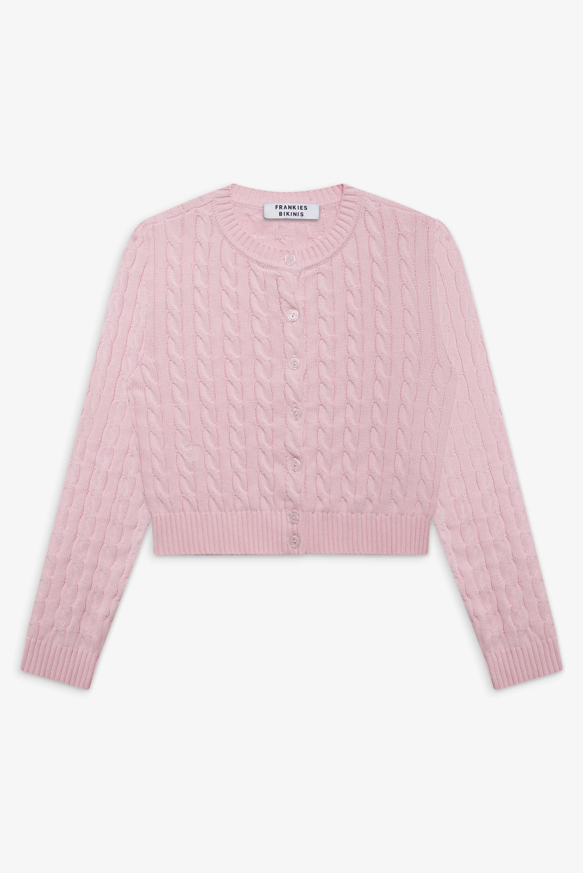 Dudley Cable Knit Cardigan - Cozy Pink - Image 3