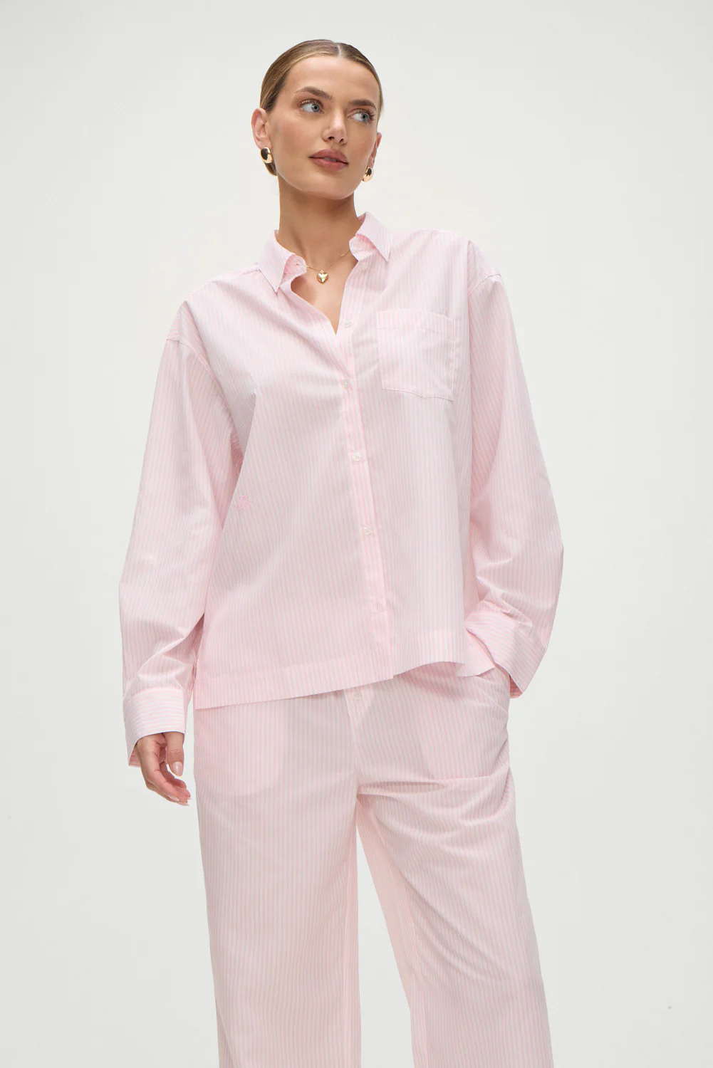 Easy Striped Sleep Pants - Pink Stripe - Image 5