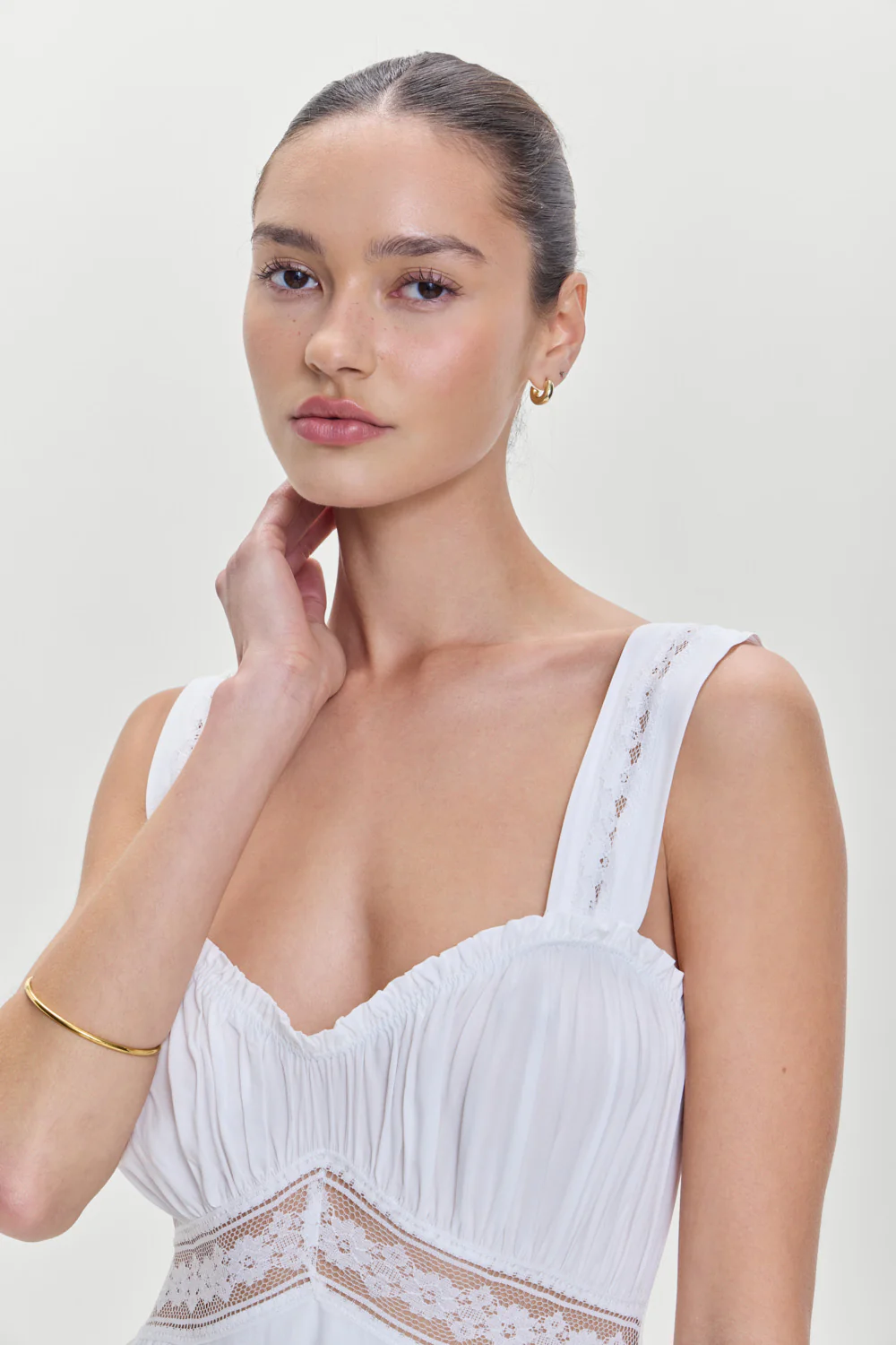 Eden Ruffle Maxi Dress - White - Image 4