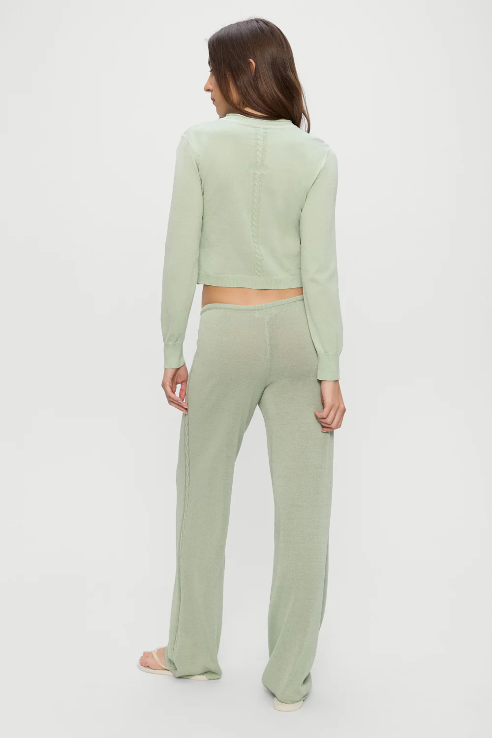 Ela Low Rise Knit Pants - Eucalyptus - Image 4