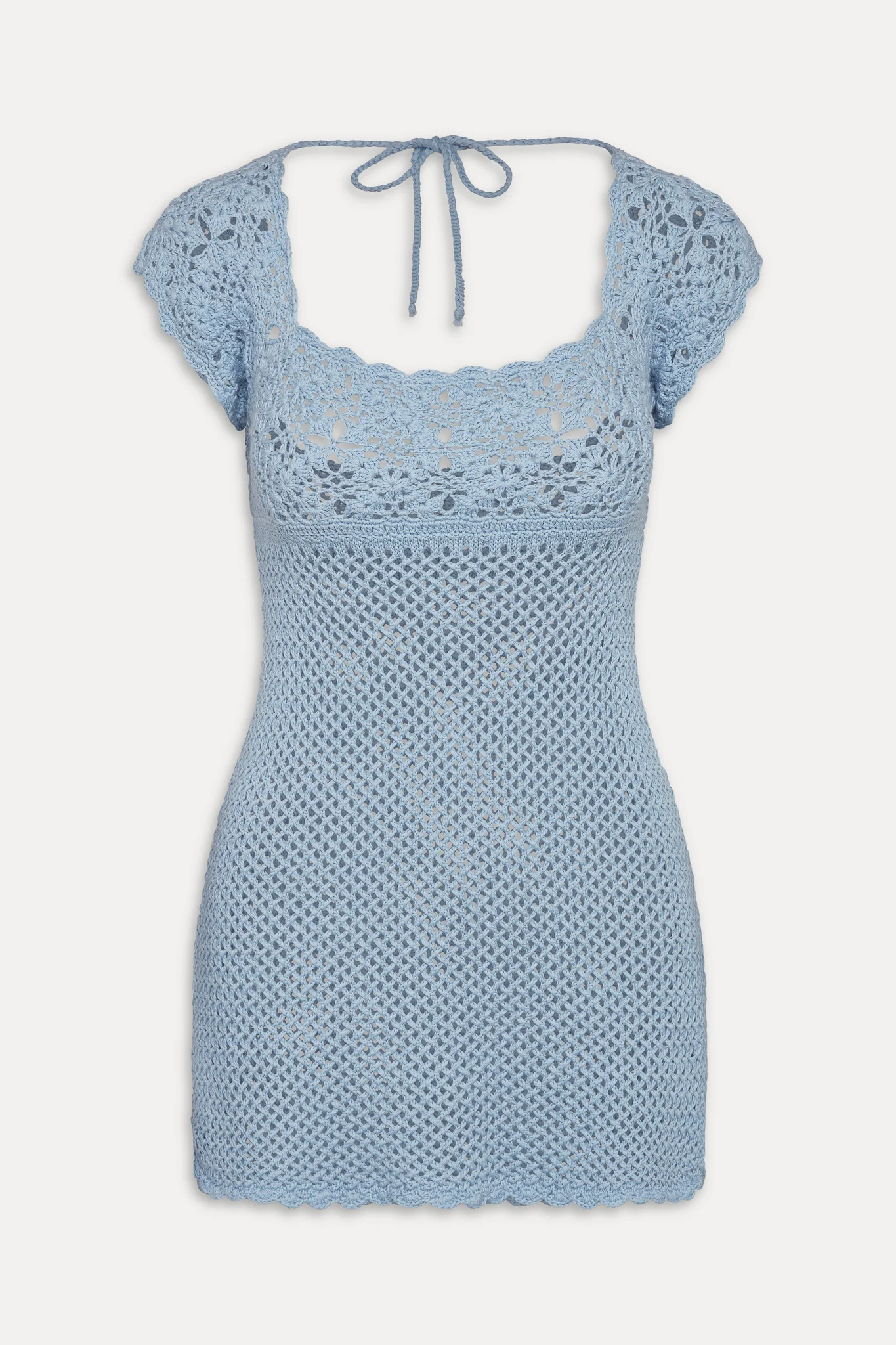 Eloise Crochet Mini Dress - Blue Jay - Image 3