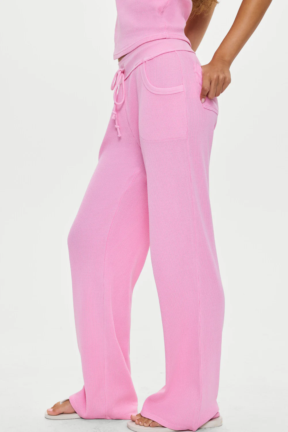 Emma Thermal Low Rise Pants - Blush - Image 6