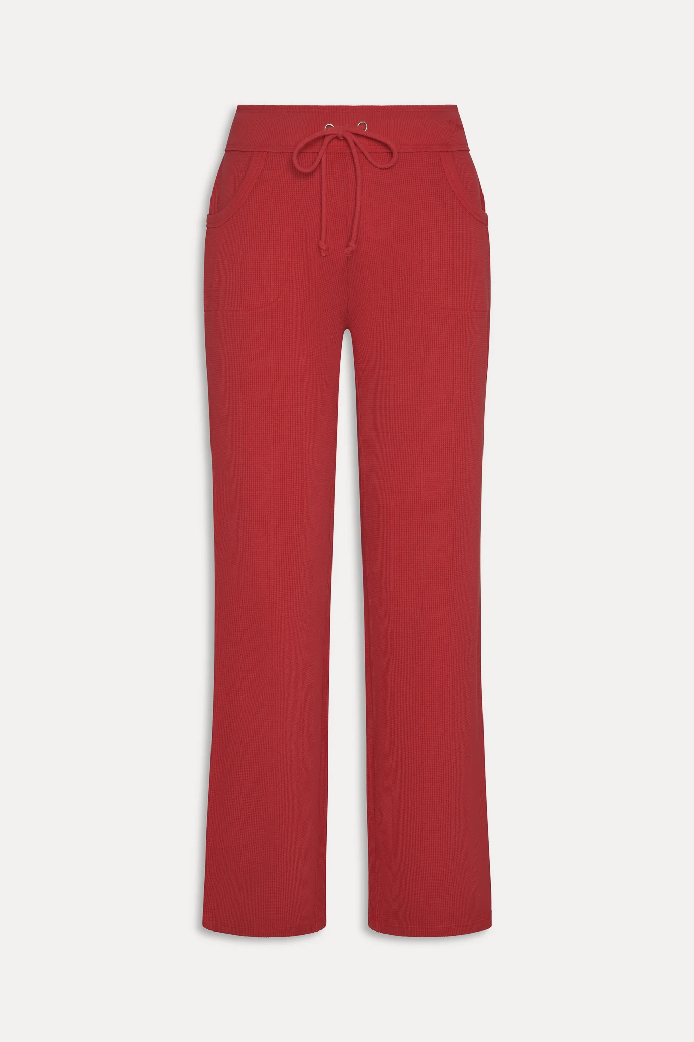 Emma Thermal Low Rise Pants - Strawberry Red - Image 3
