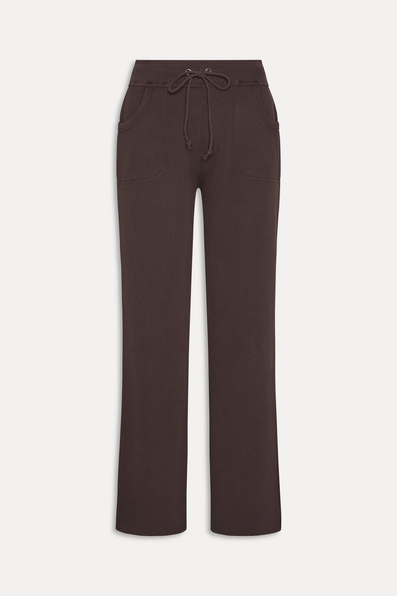 Emma Thermal Low Rise Pants - Walnut - Image 3
