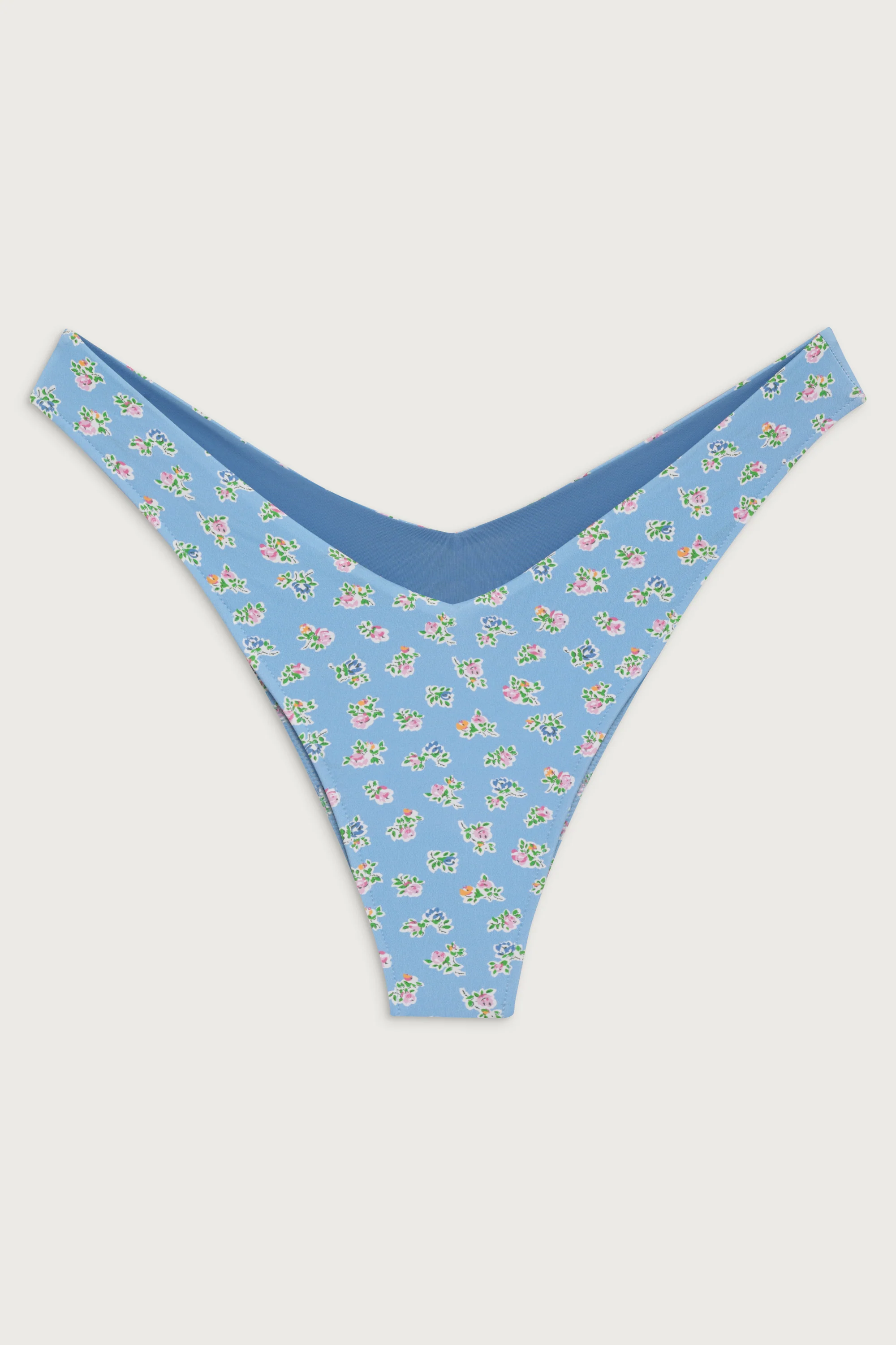 Enzo Cheeky Floral Bikini Bottom - Blue Hawaii - Image 3