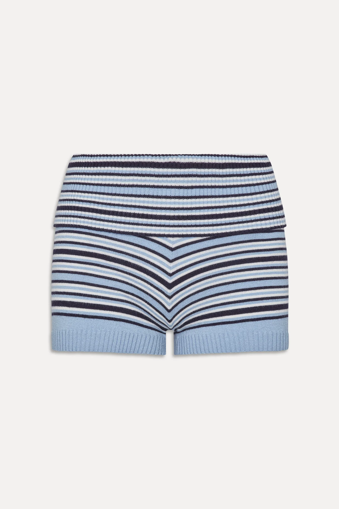 Estelle Knit Booty Shorts - Blueberry Stripe - Image 3