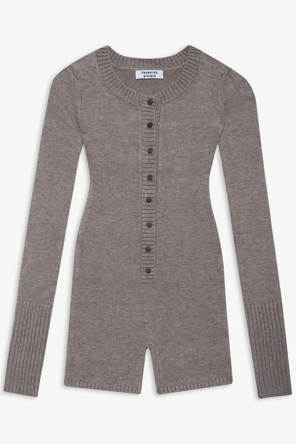 Evan Cloud Knit Long Sleeve Romper - Dark Pearl - Image 6