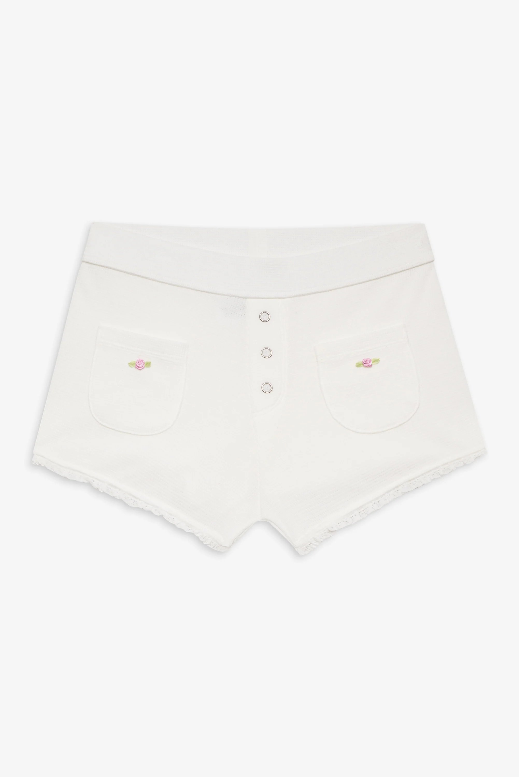 Eve Booty Shorts - White - Image 3