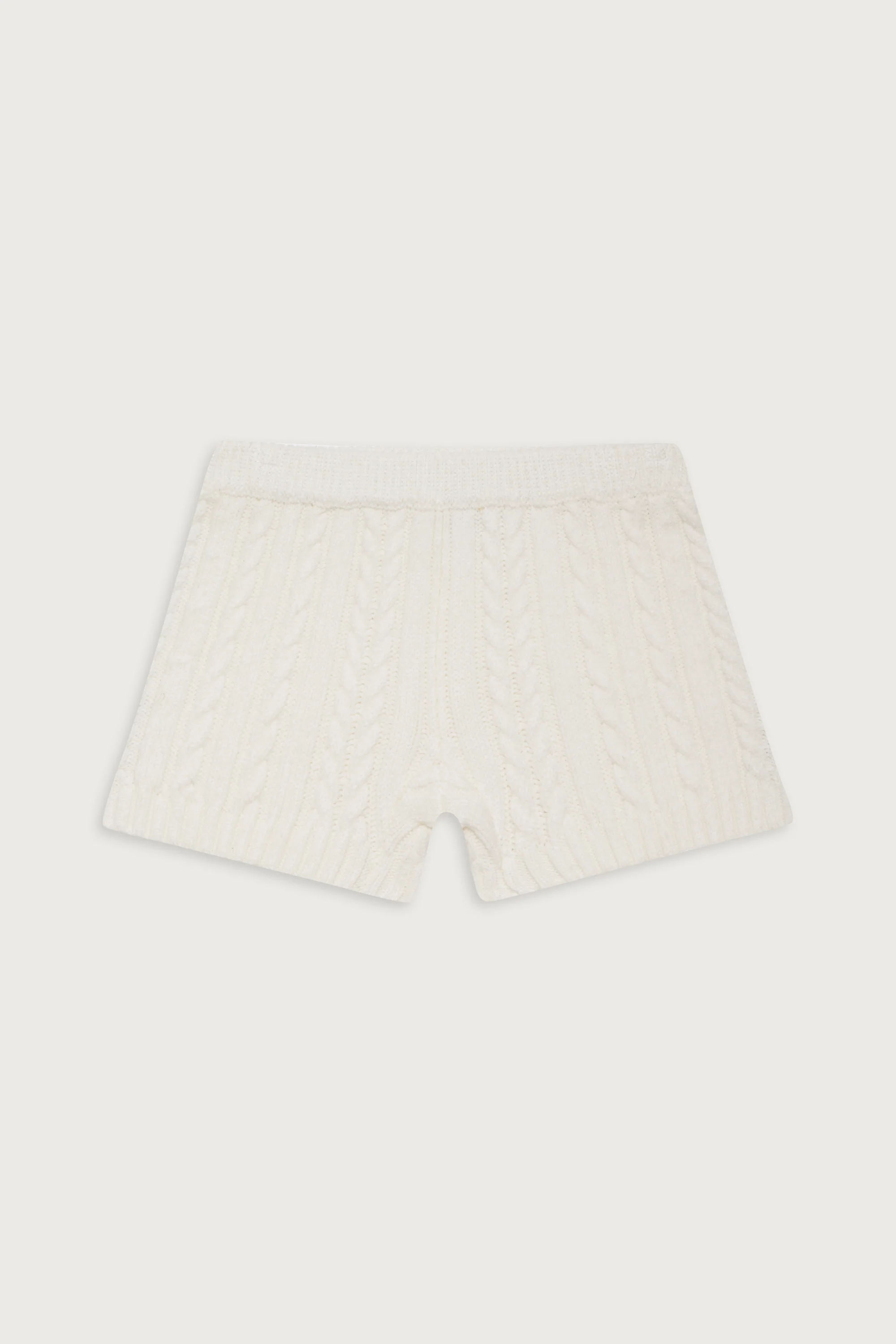Evermore Cable Cloud Knit Micro Short - Snow White - Image 3